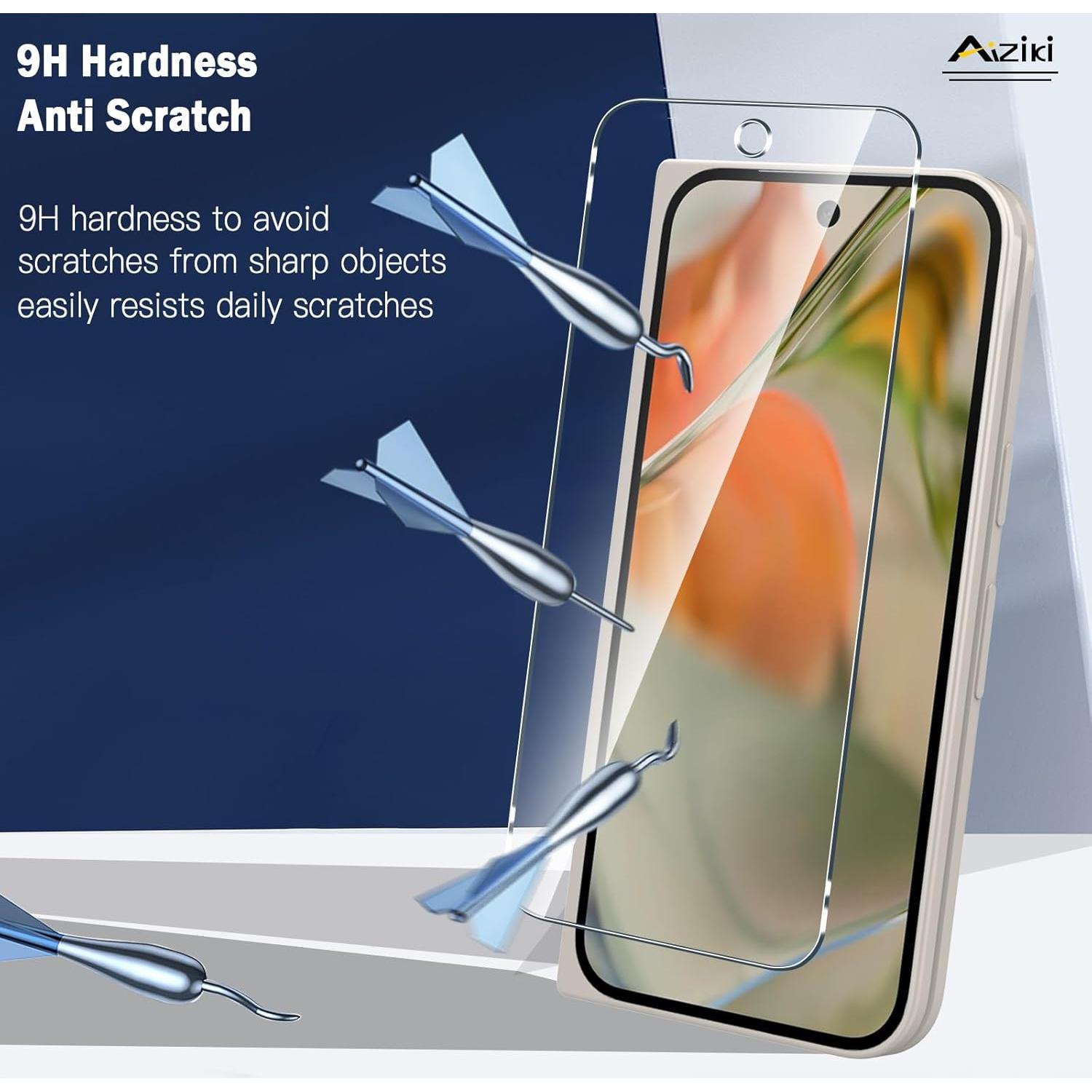 Protector de Pantalla Vidrio Templado Aiziki para Pixel 9 Pro