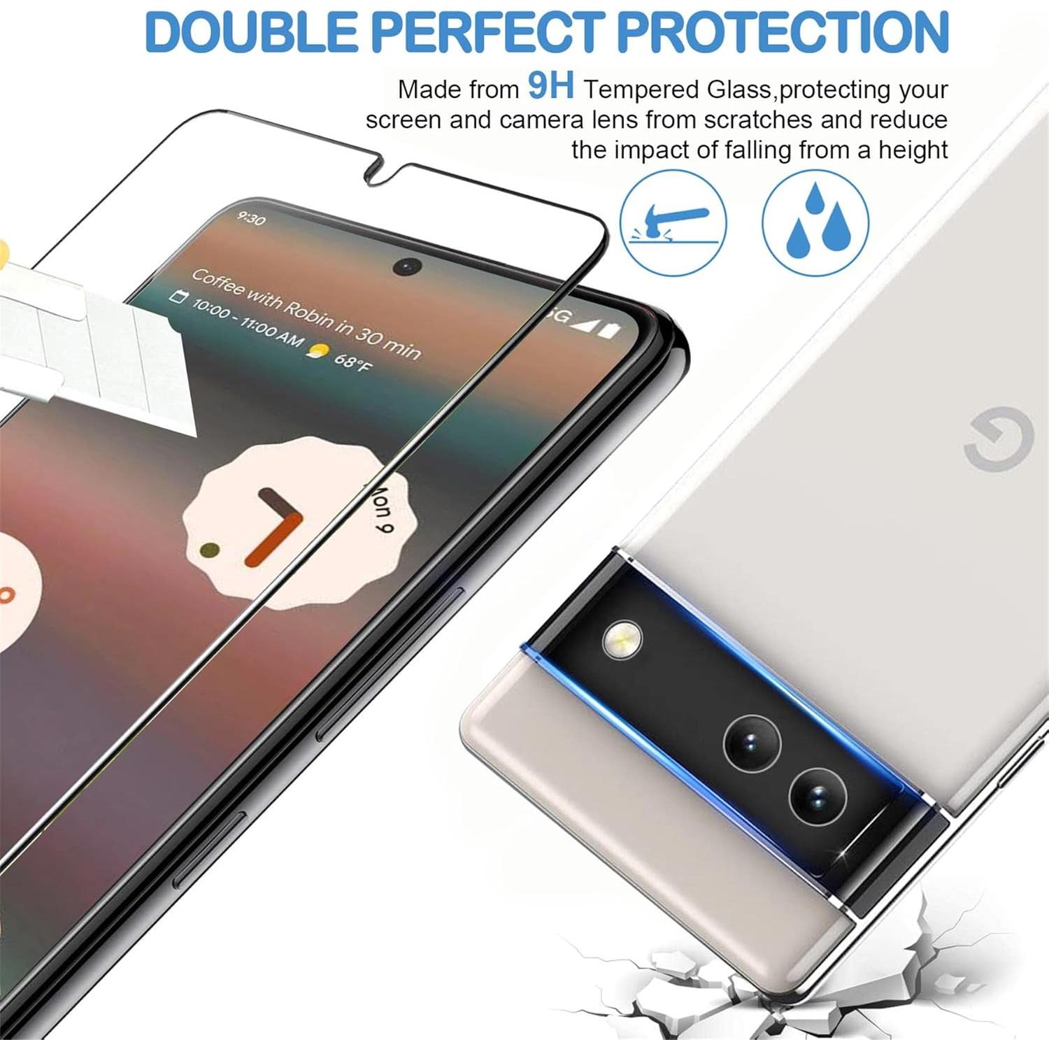 Protector de Pantalla Vidrio Templado 9H para Google Pixel 6a