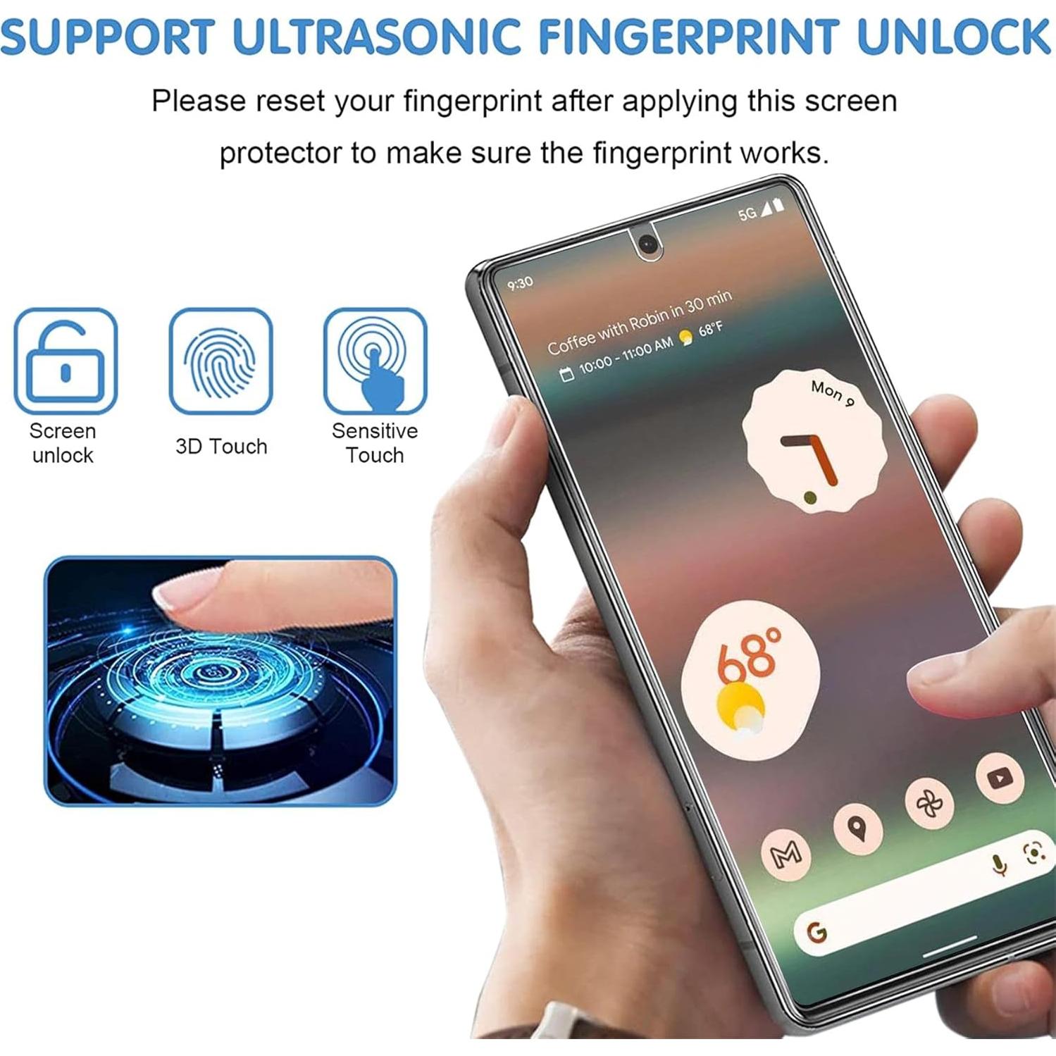 Protector de Pantalla Vidrio Templado 9H para Google Pixel 6a