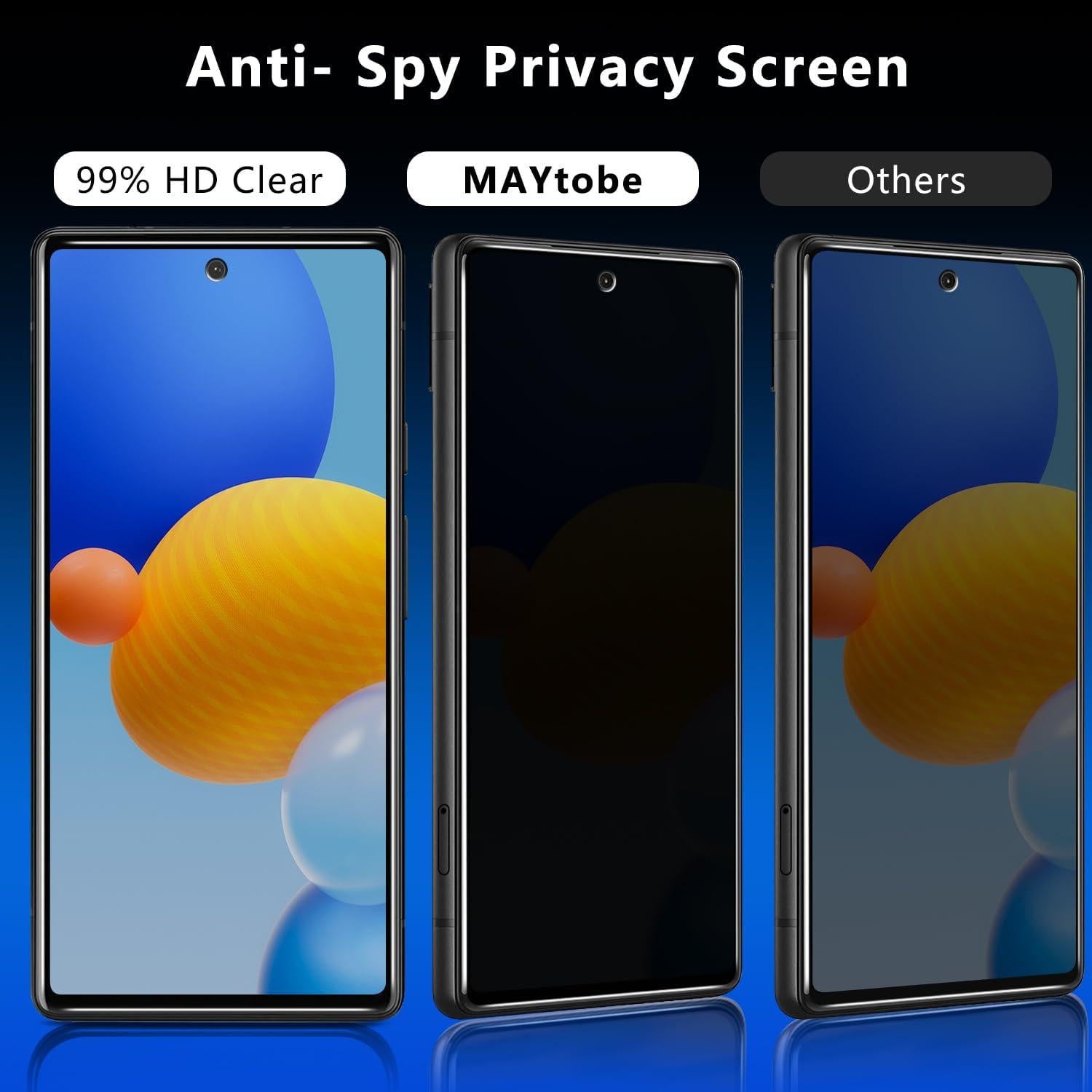 Protector de Pantalla Privado MAYtobe para Google Pixel 6A 2 Pack