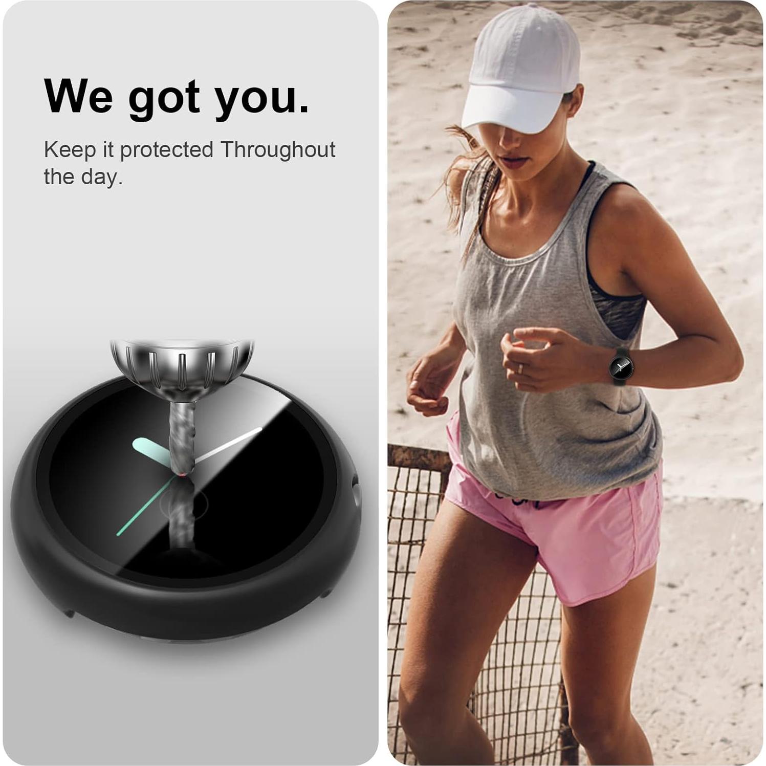 Funda Protectora de Pantalla JZK para Google Pixel Watch 2/1