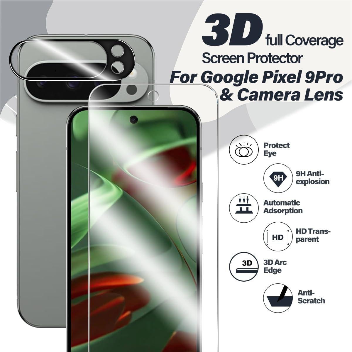 Protector de Pantalla Vidrio Templado BIGFACE para Pixel 9 Pro 5G