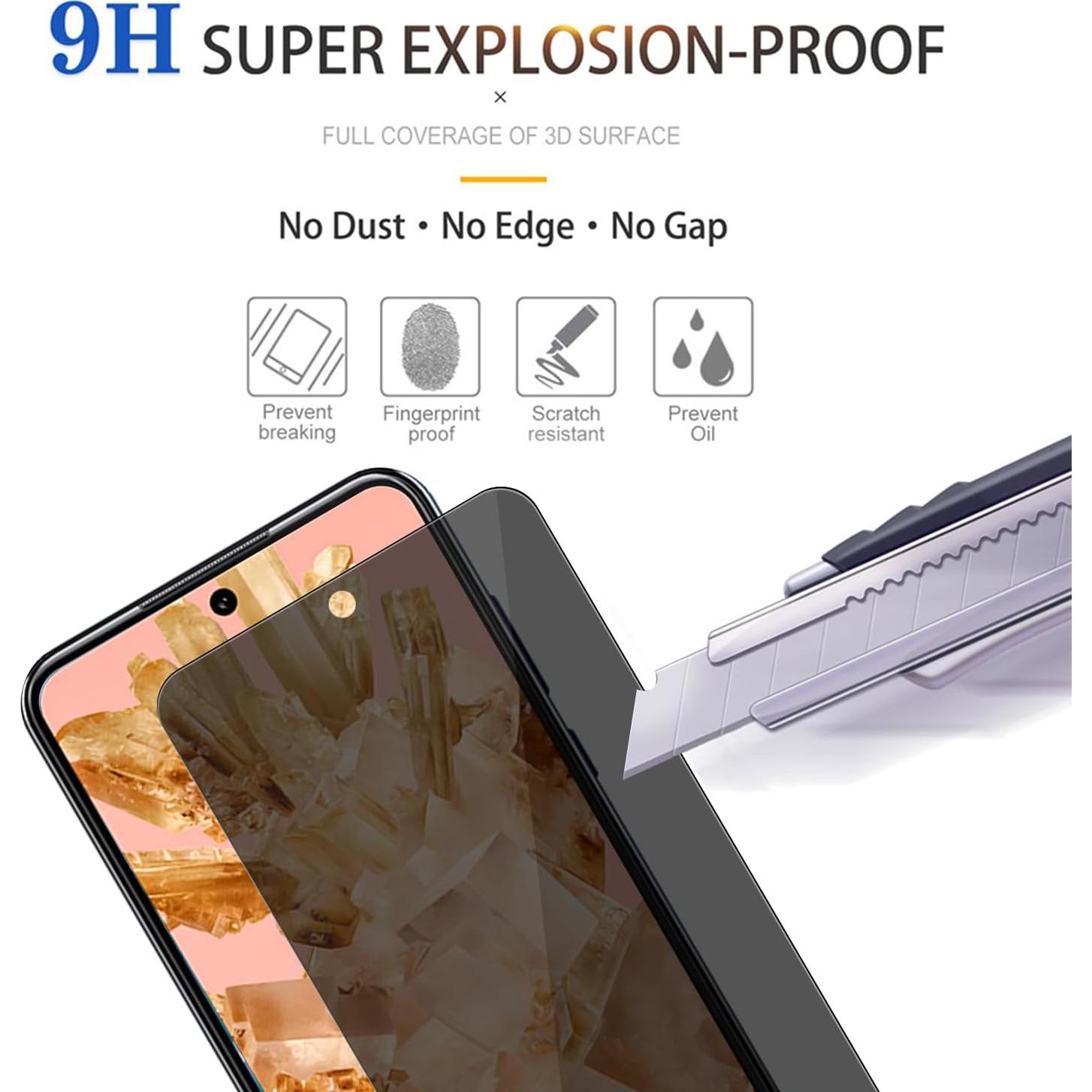 Protector de Pantalla Privado Vidrio Templado Lokyoo para Pixel 8