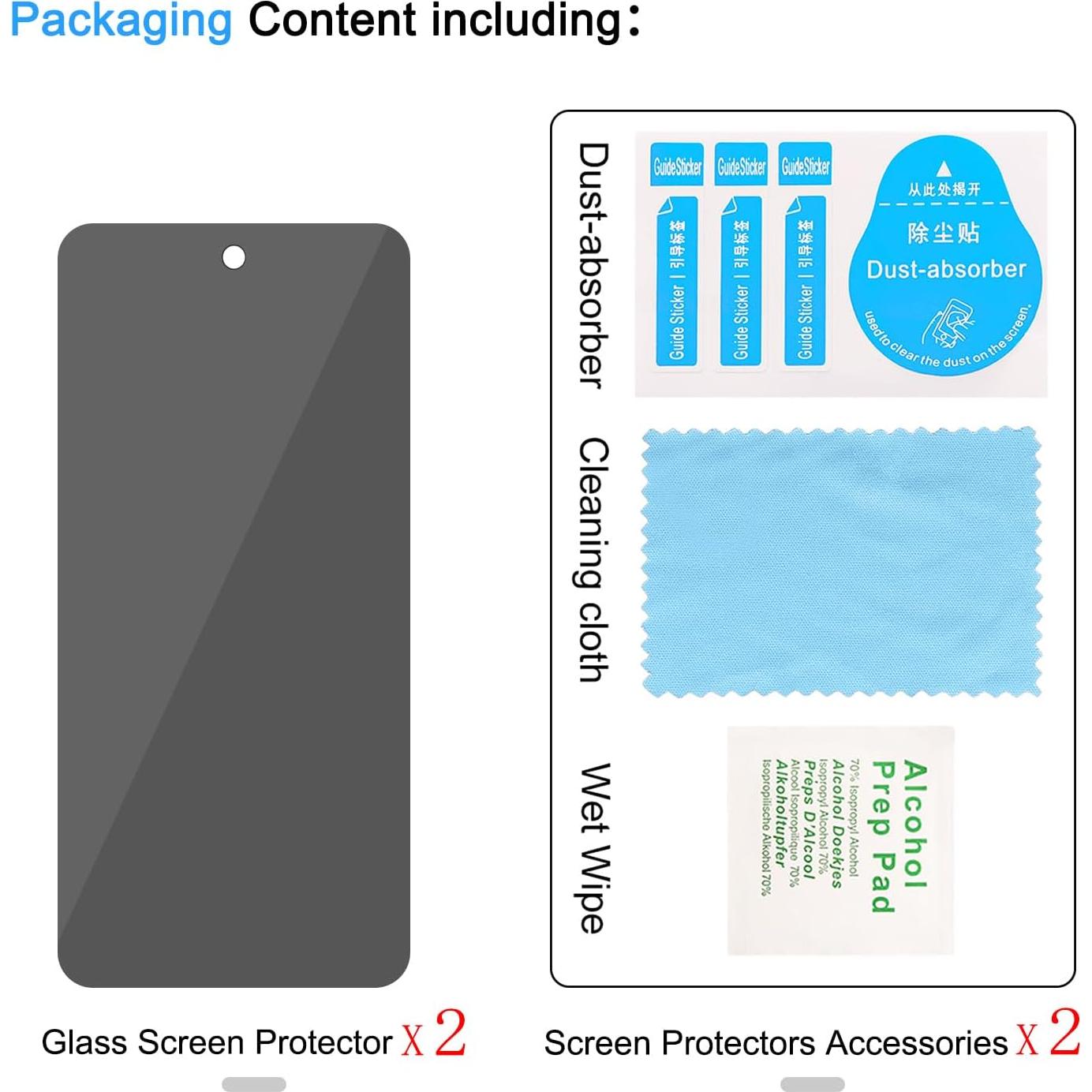 Protector de Pantalla Privado Vidrio Templado Lokyoo para Pixel 8