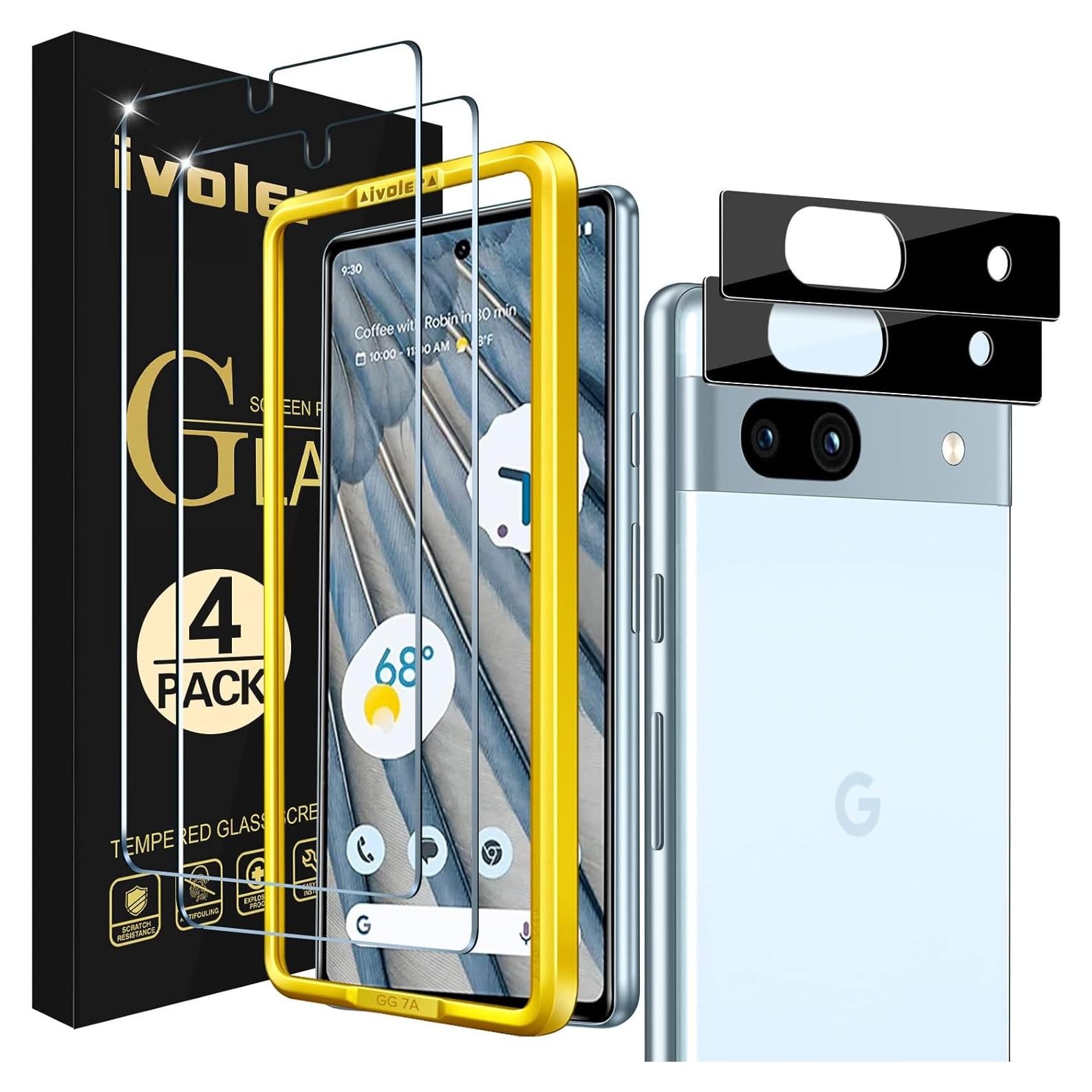 Protector de Pantalla Vidrio Templado ivoler para Google Pixel 7a