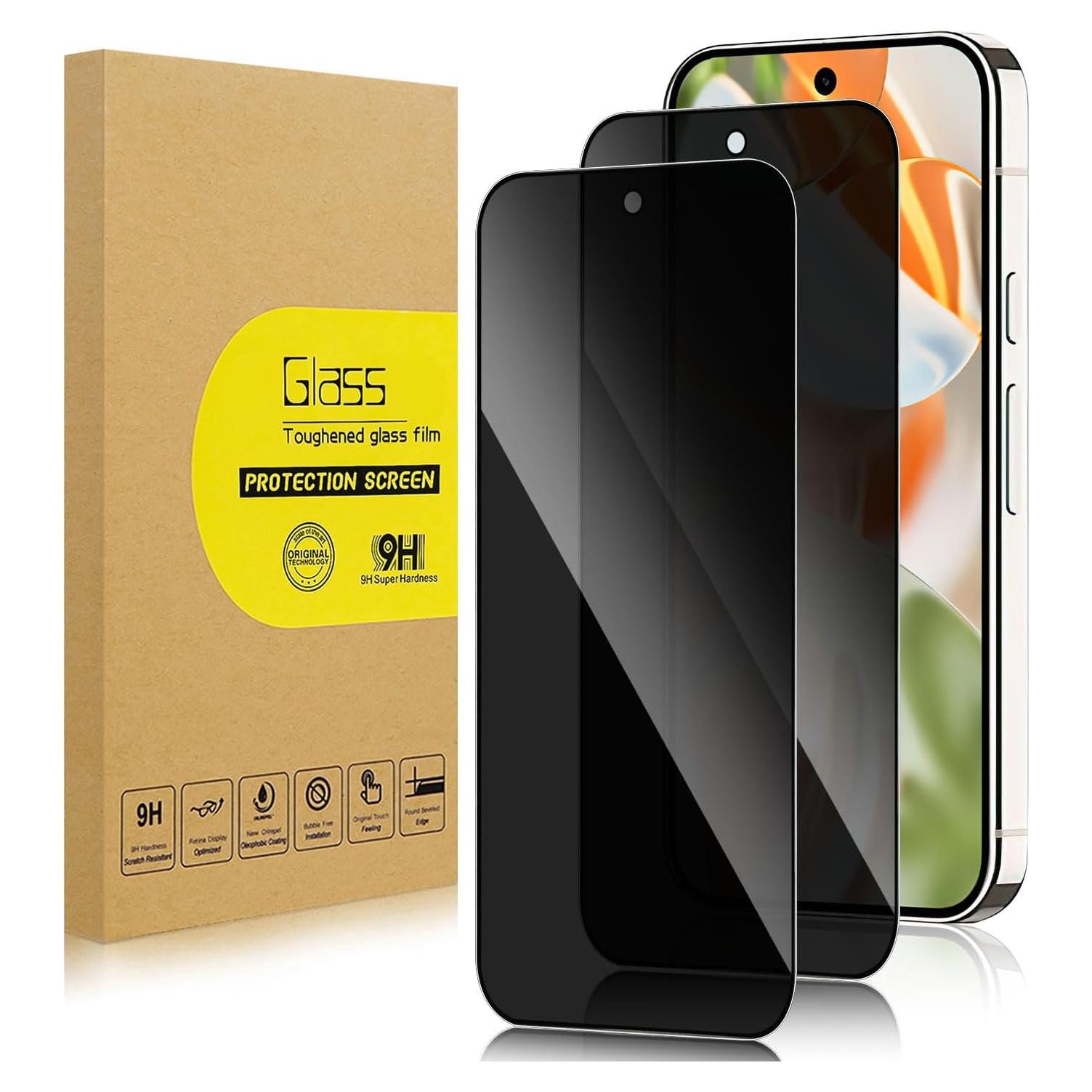 Protector de Pantalla Privado Vidrio Templado Lokyoo para Pixel 9 Pro/9