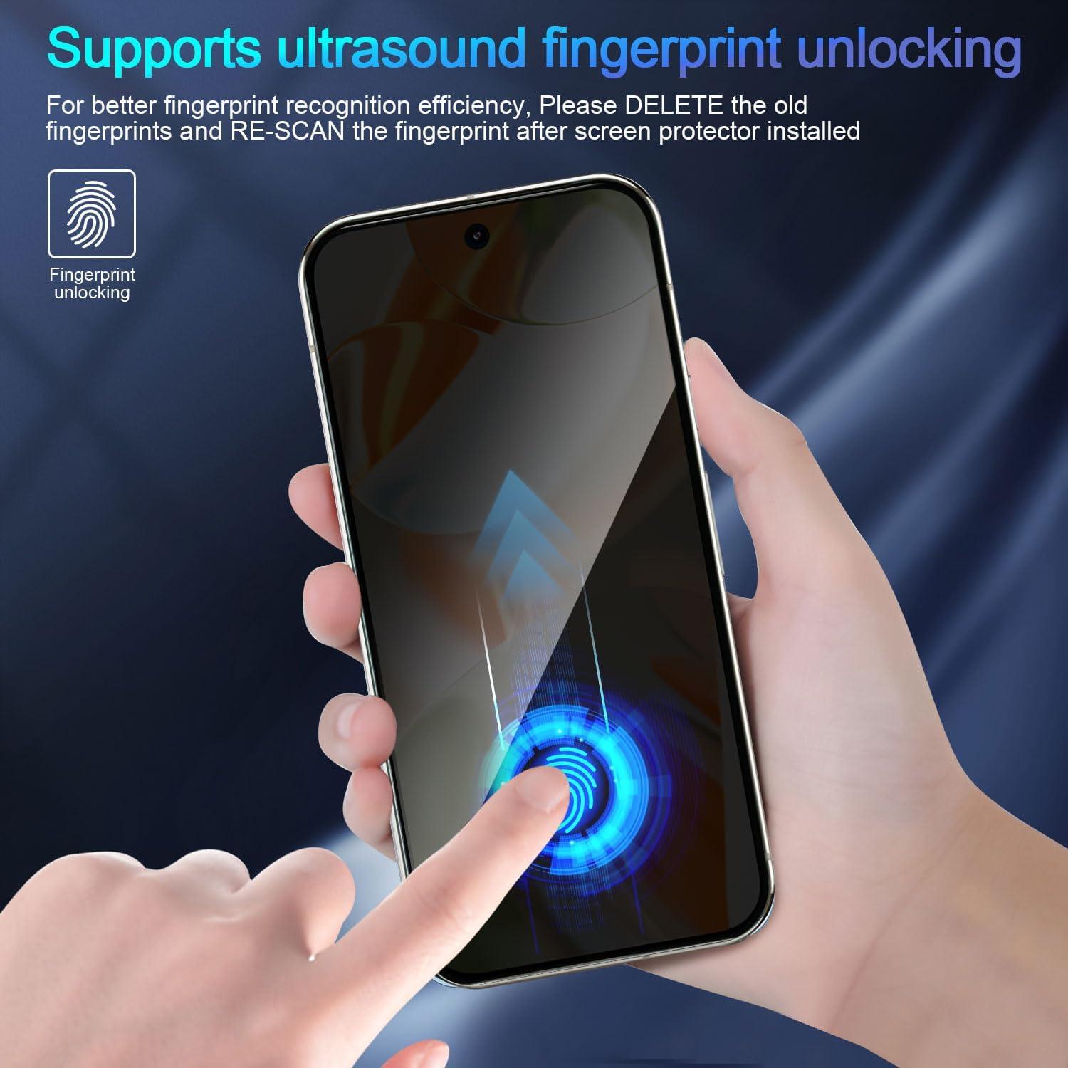 Protector de Pantalla Privado Vidrio Templado Lokyoo para Pixel 9 Pro/9