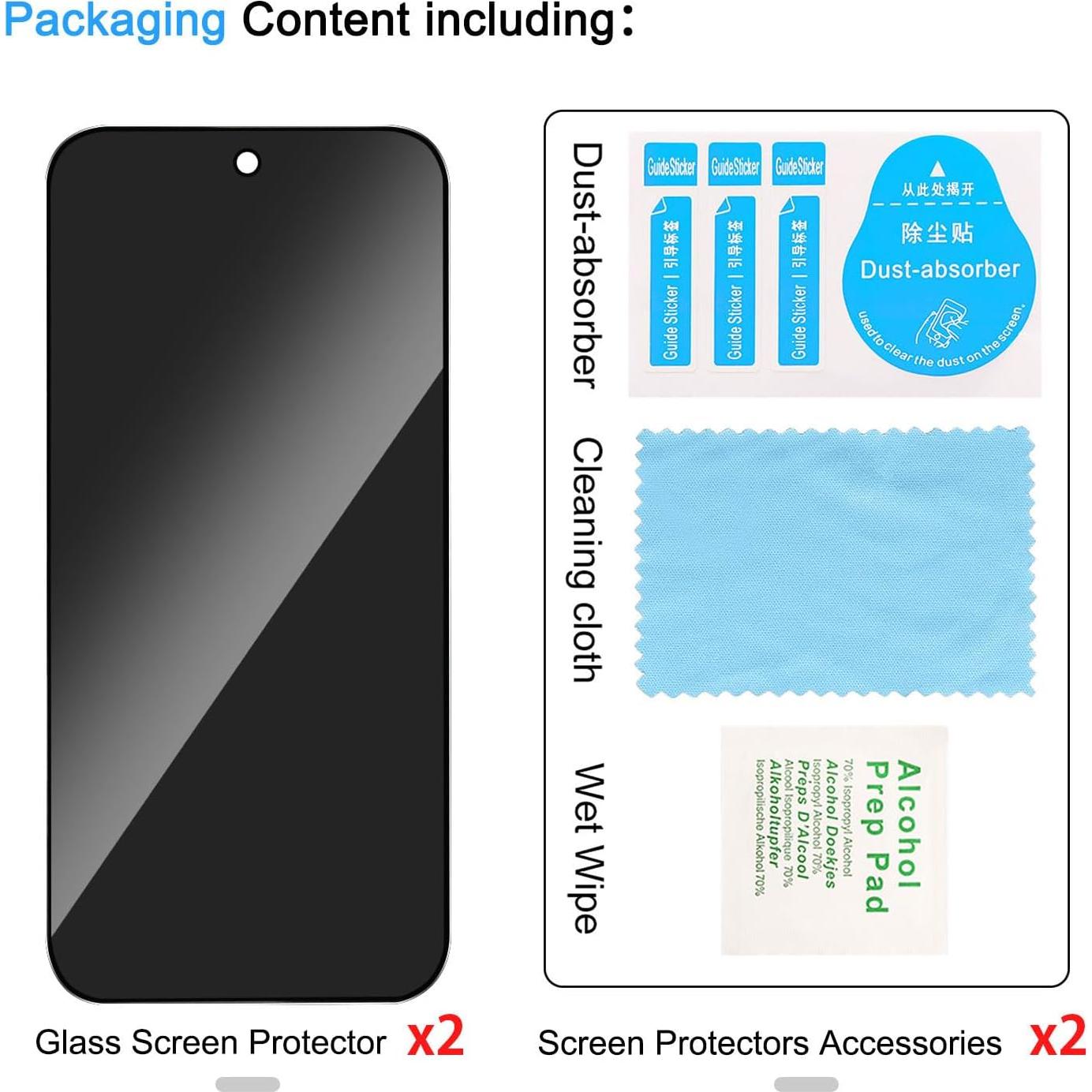 Protector de Pantalla Privado Vidrio Templado Lokyoo para Pixel 9 Pro/9