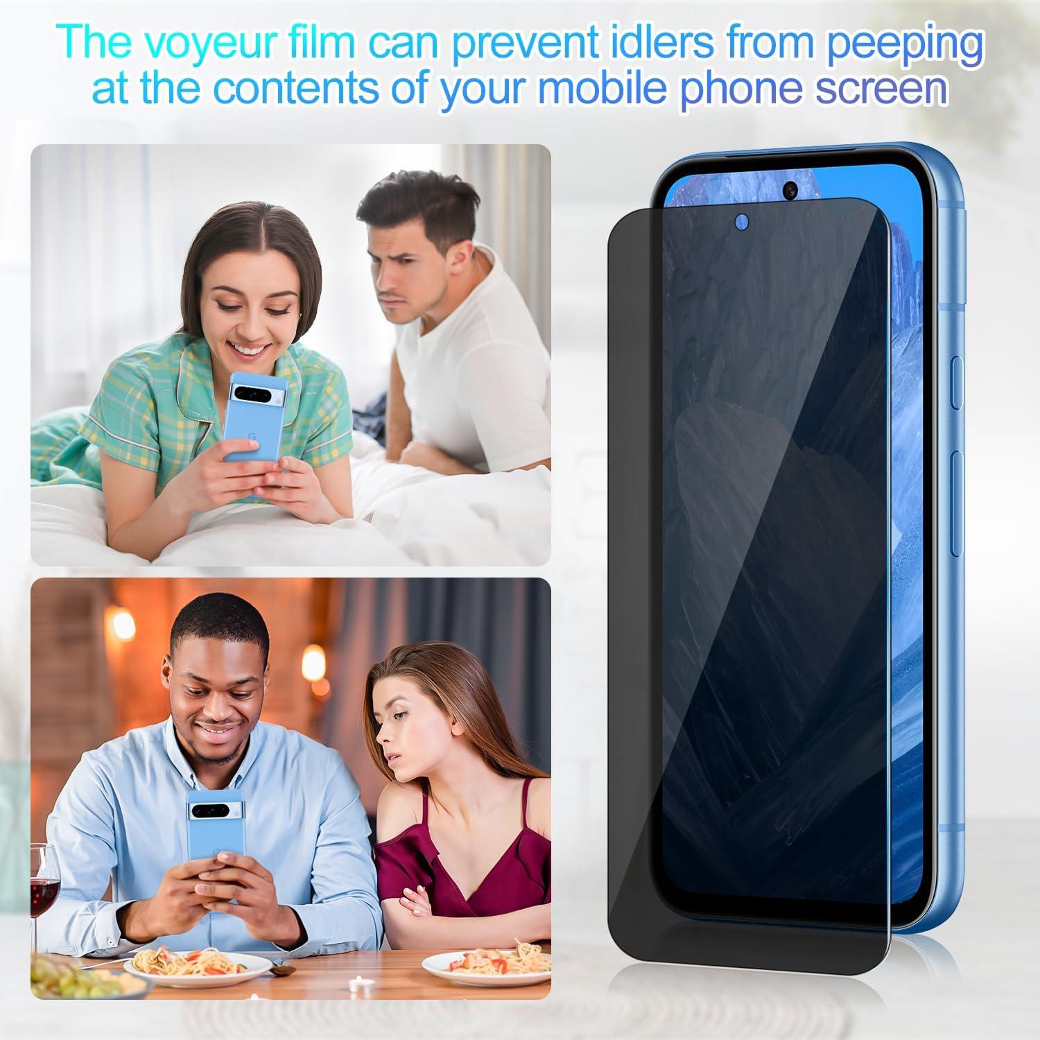 Protector de Pantalla Privado 3 Pack Lokyoo para Google Pixel 8A