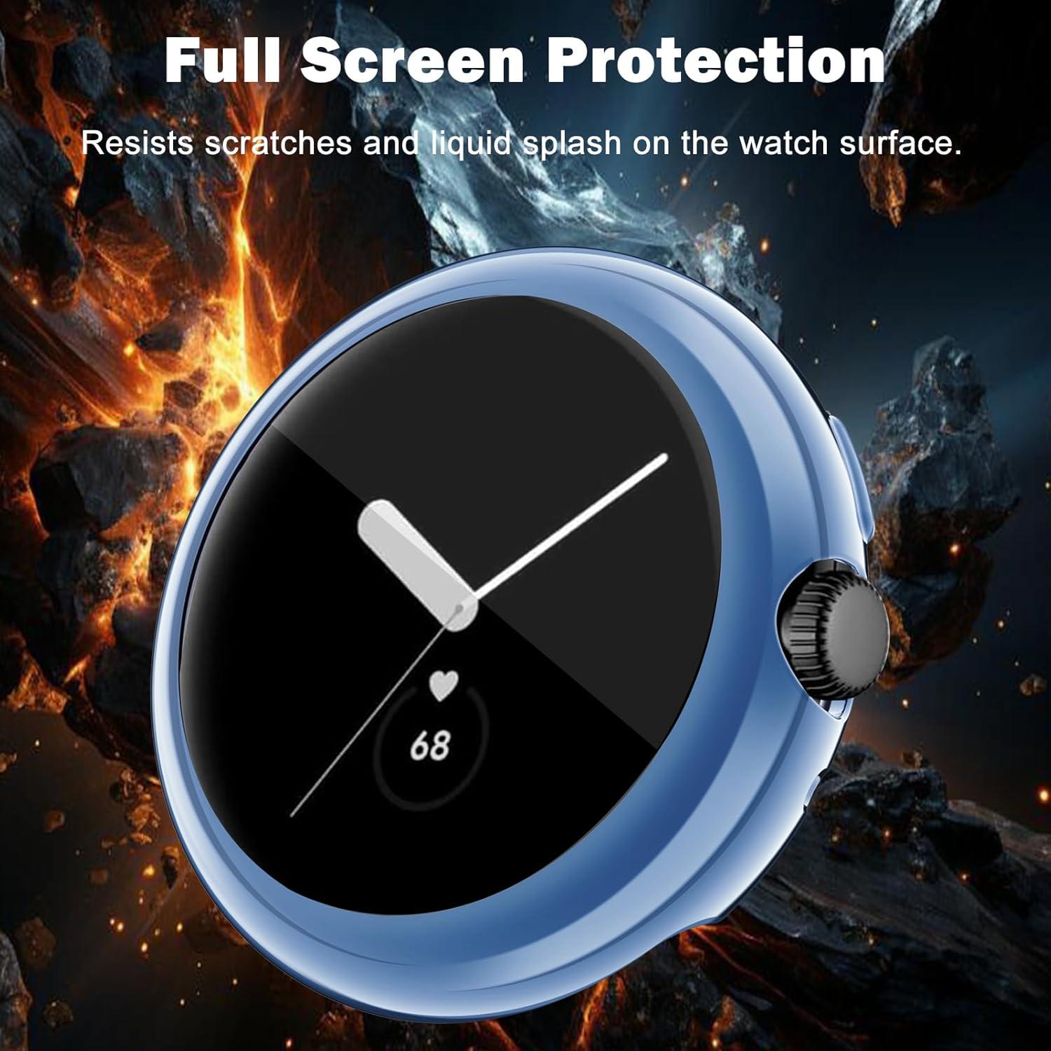 Paquete de 9 fundas TPU para reloj Google Pixel Watch 41mm