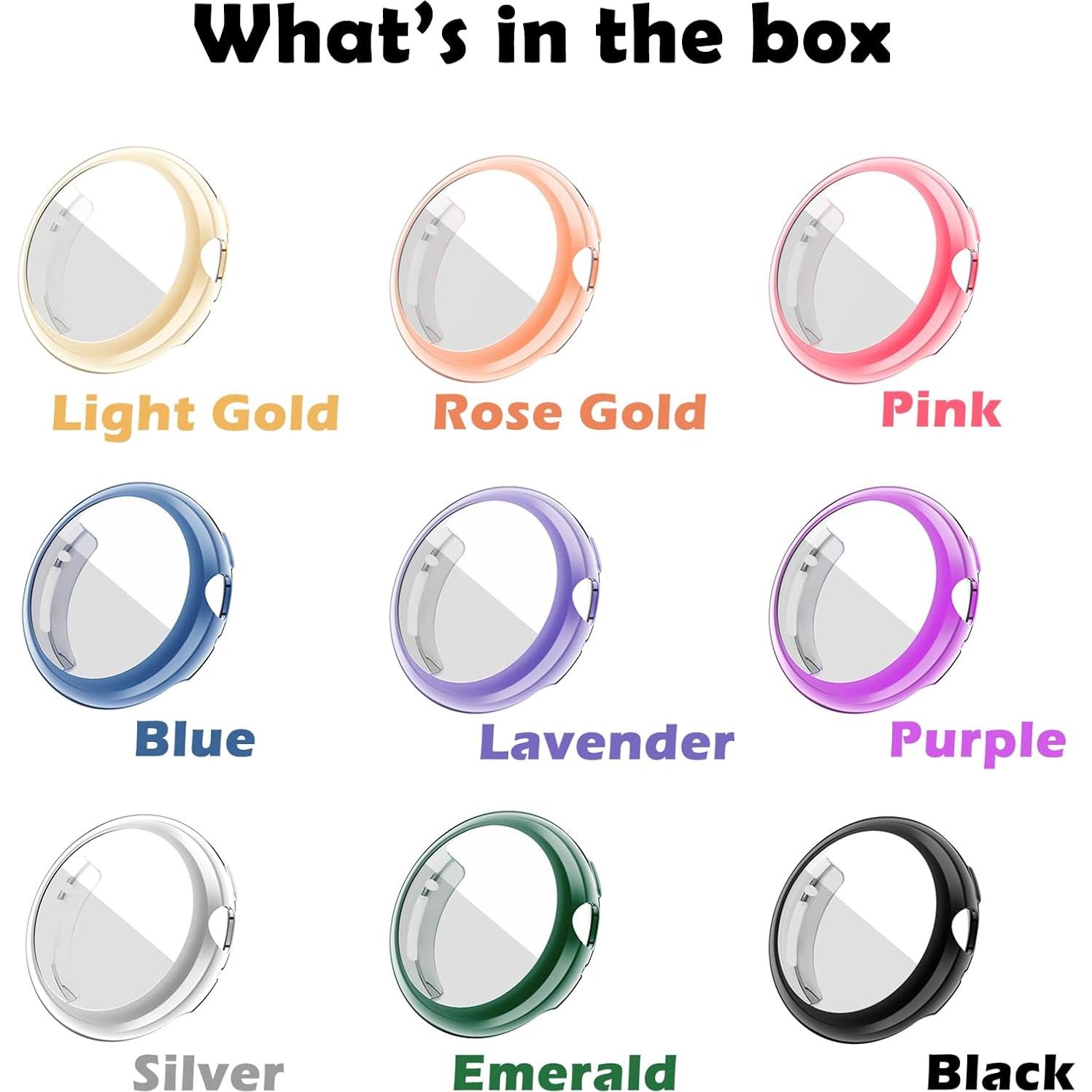 Paquete de 9 fundas TPU para reloj Google Pixel Watch 41mm