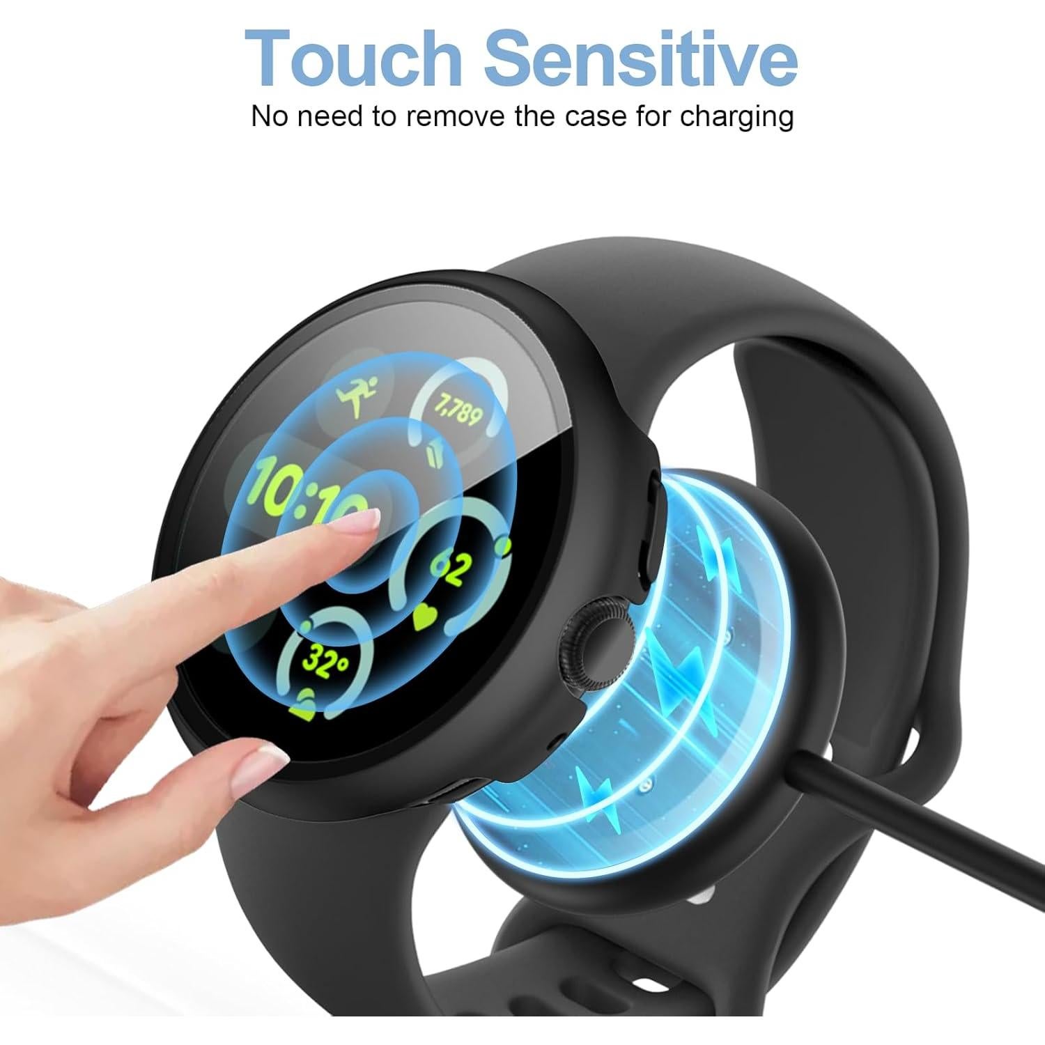 Funda Dura para Google Pixel Watch 3 41mm + Protector Vidrio