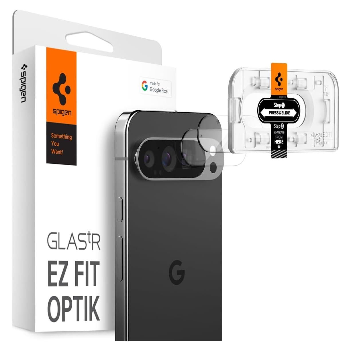Protector de Pantalla Lente Cámara Spigen GlasTR EZ Fit Google Pixel 9 Pro XL - 2 Unidades