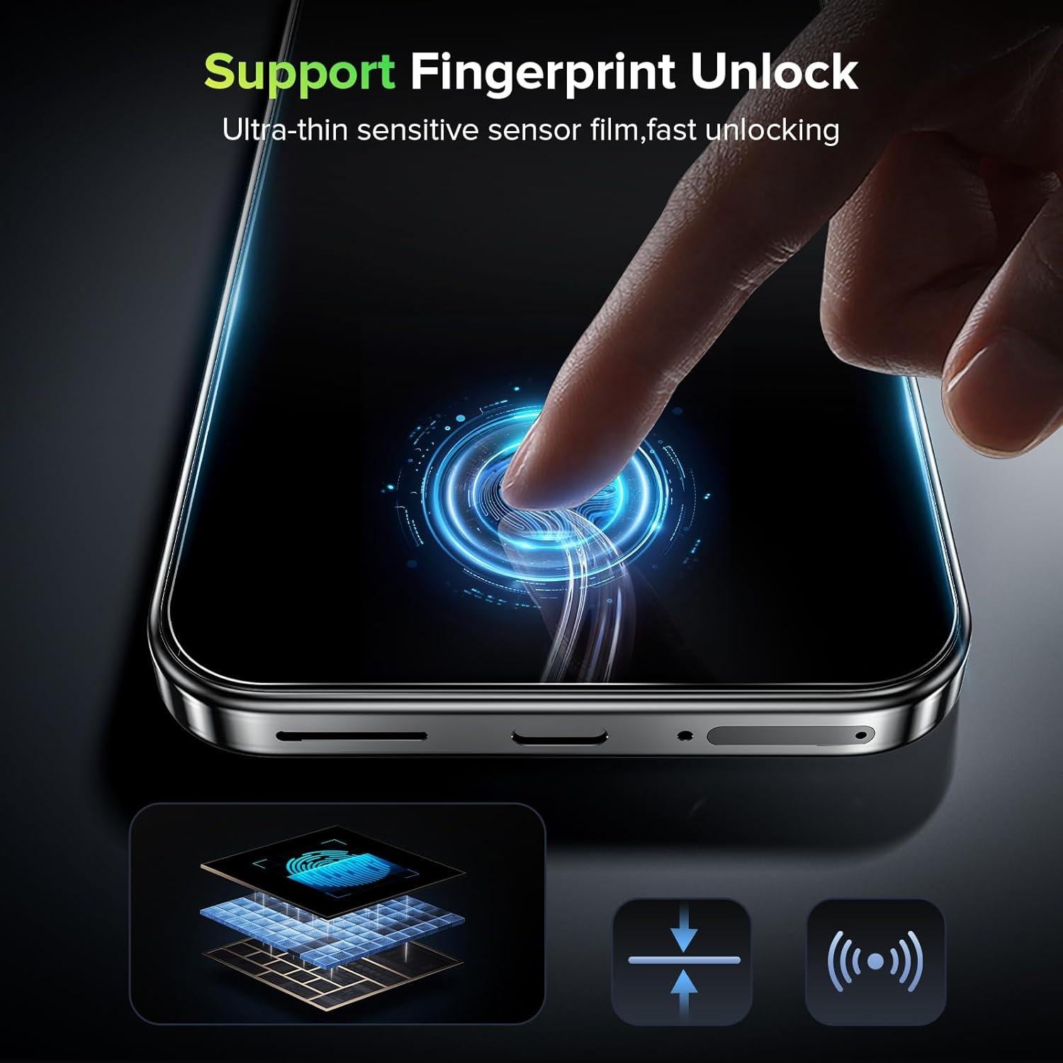 Protector de Pantalla Privada Ruky para Google Pixel 9/9 Pro - 2 Piezas