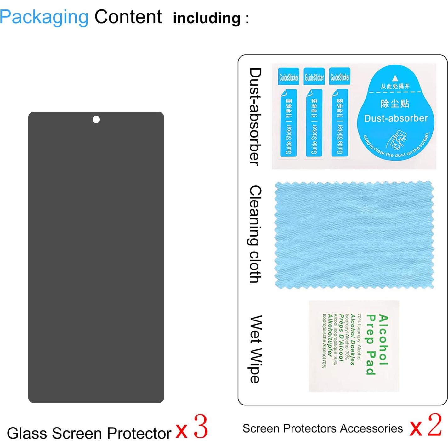 Protector de Pantalla Privado Vidrio Templado 9H para Google Pixel 7A