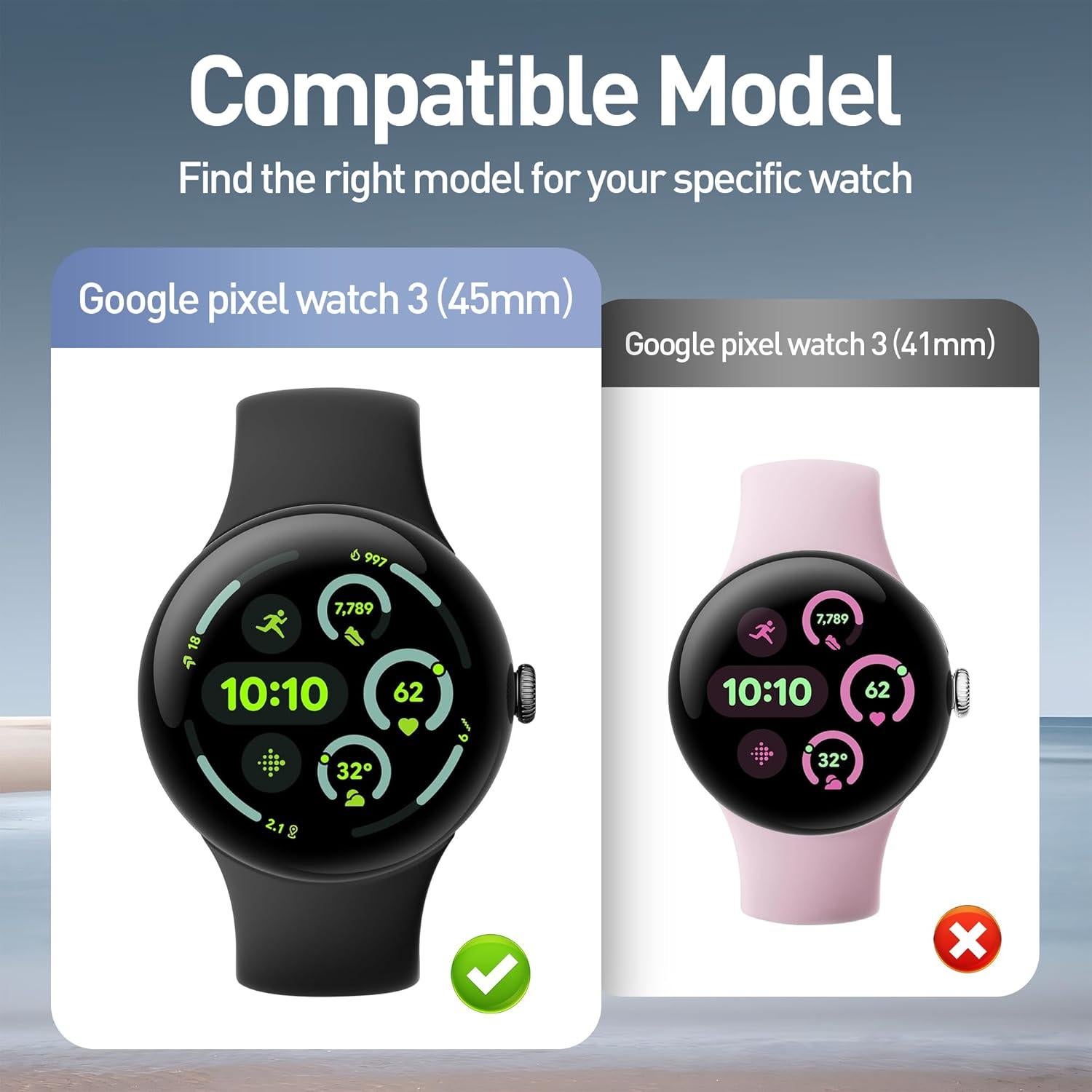 Funda Protectora Suoman para Google Pixel Watch 3 45mm - 4-Pack