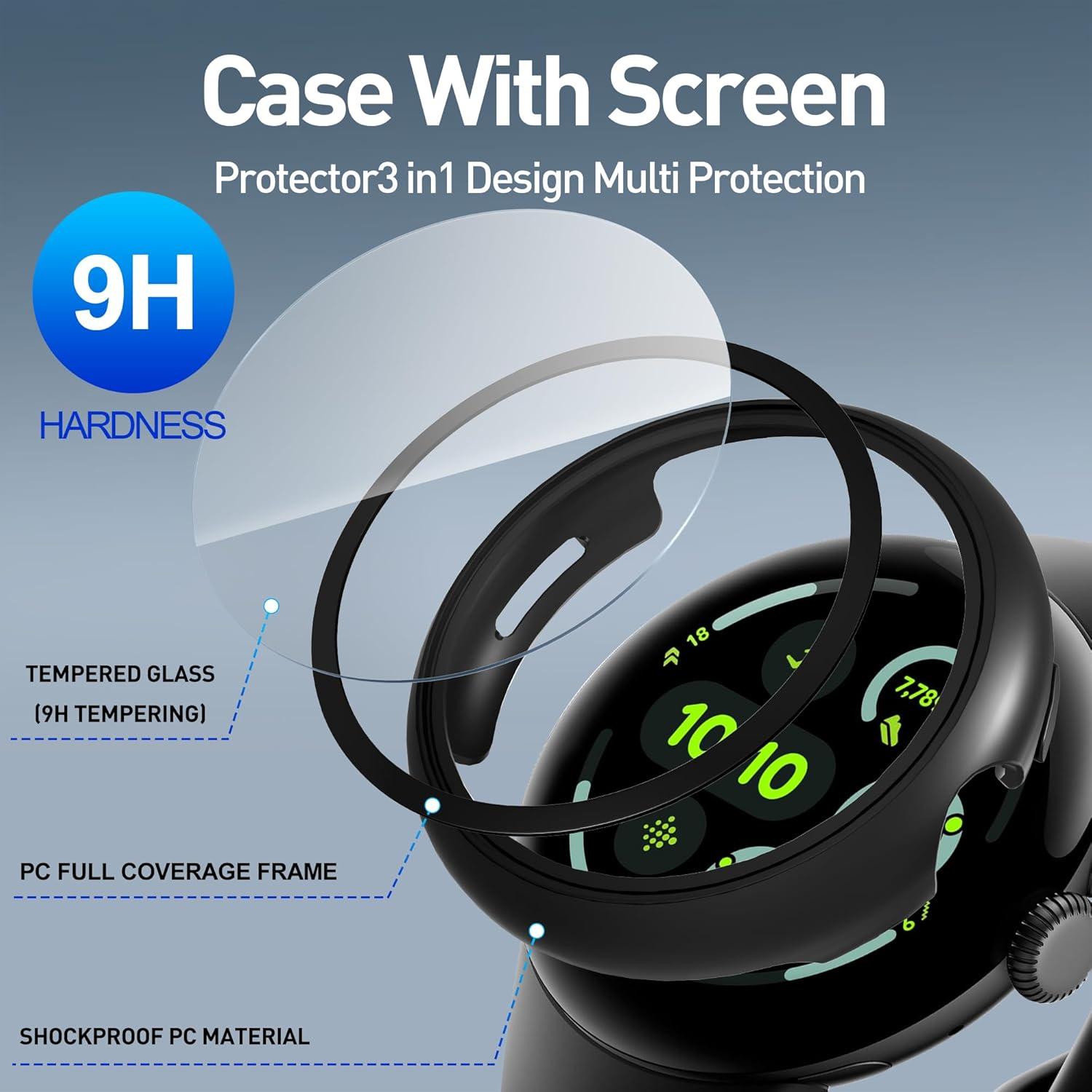 Funda Protectora Suoman para Google Pixel Watch 3 45mm - 4-Pack