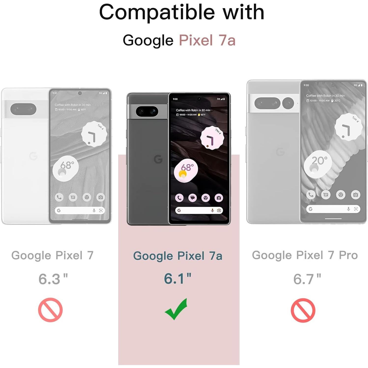 Protector de Pantalla JETech para Google Pixel 7a 6.1" HD