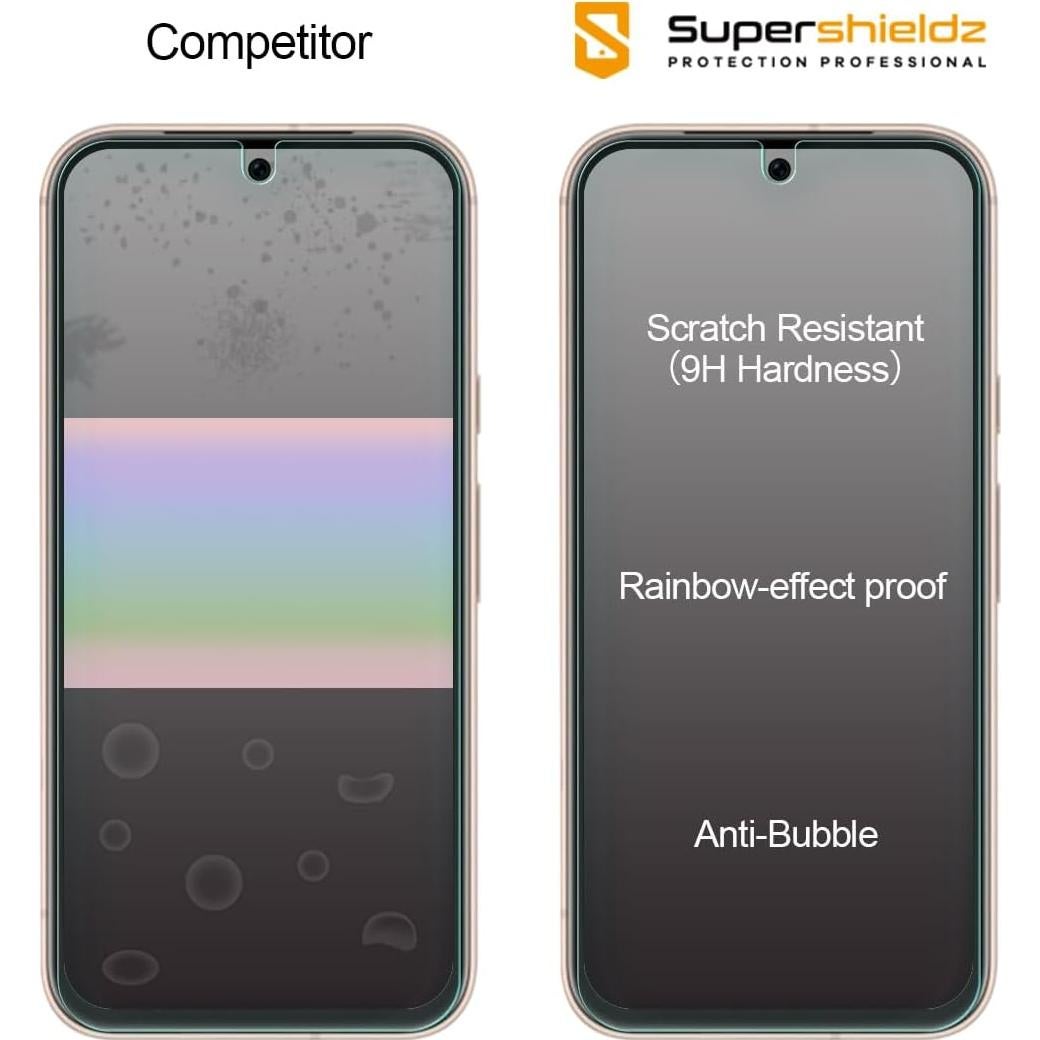 Protector de Pantalla Vidrio Templado Supershieldz para Google Pixel 8a - 2 Pack