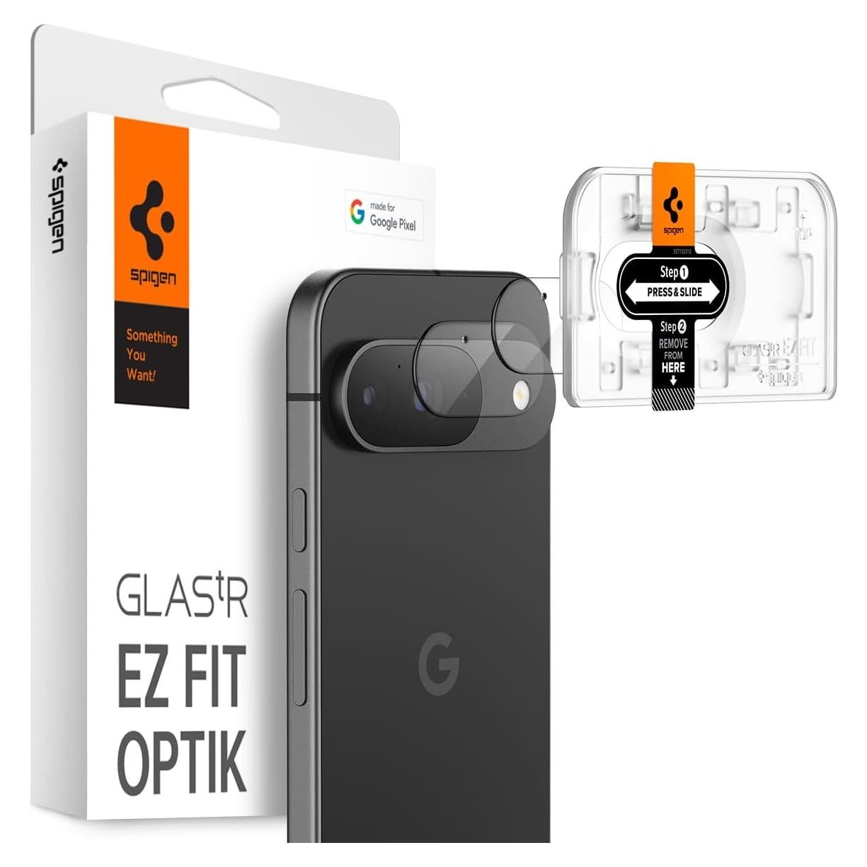 Protector de Pantalla Lente Cámara Spigen GlasTR EZ Fit Pixel 9