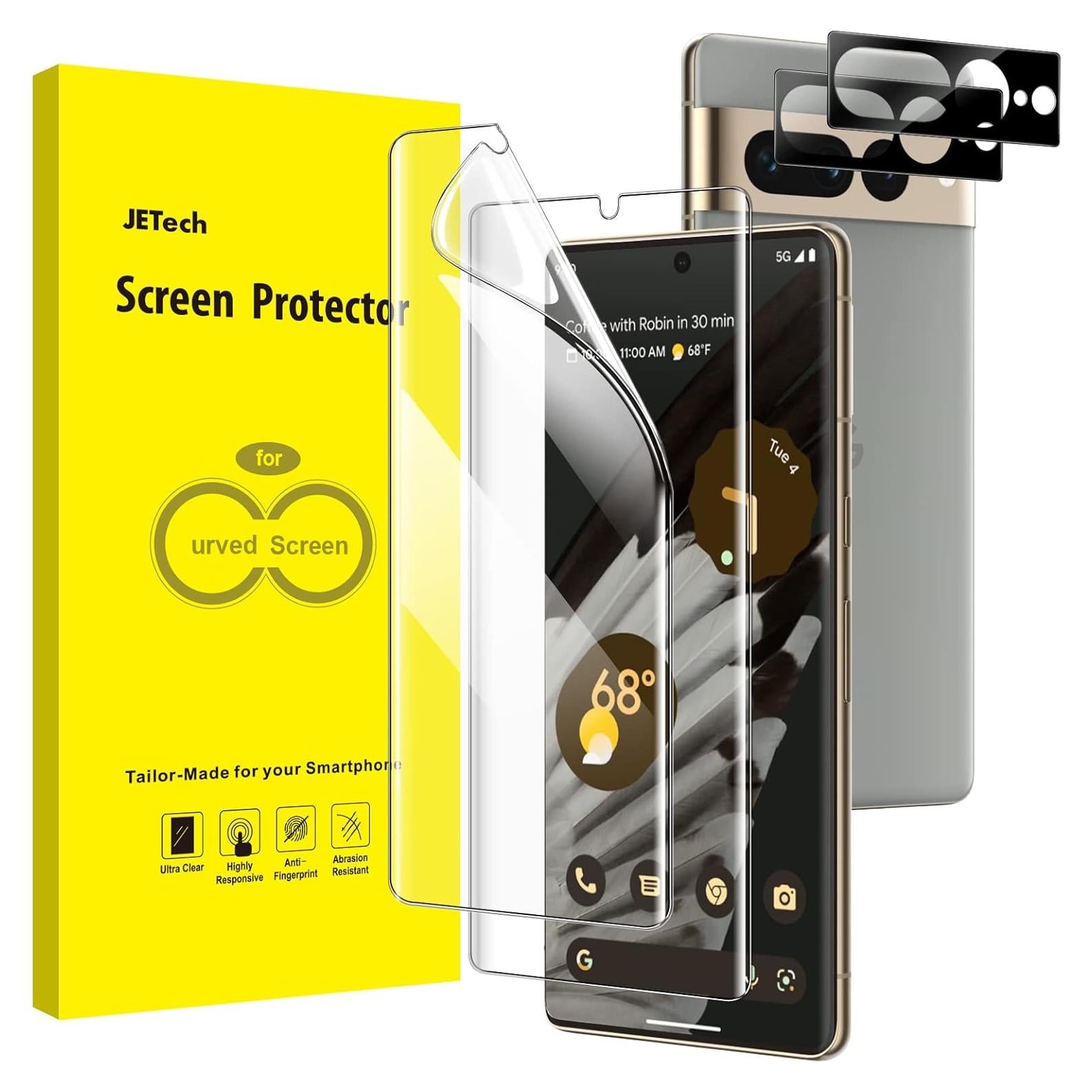 Protector de Pantalla JETech para Google Pixel 7 Pro - TPU Flexible HD