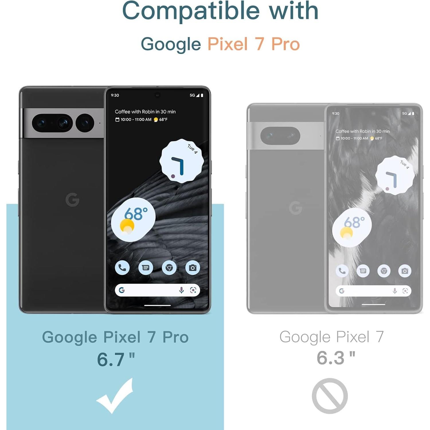Protector de Pantalla JETech para Google Pixel 7 Pro - TPU Flexible HD