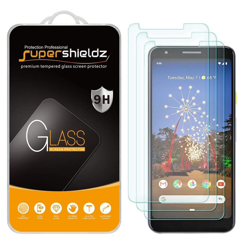Protector de Pantalla Vidrio Templado Supershieldz para Google Pixel 3a XL - 3 Unidades