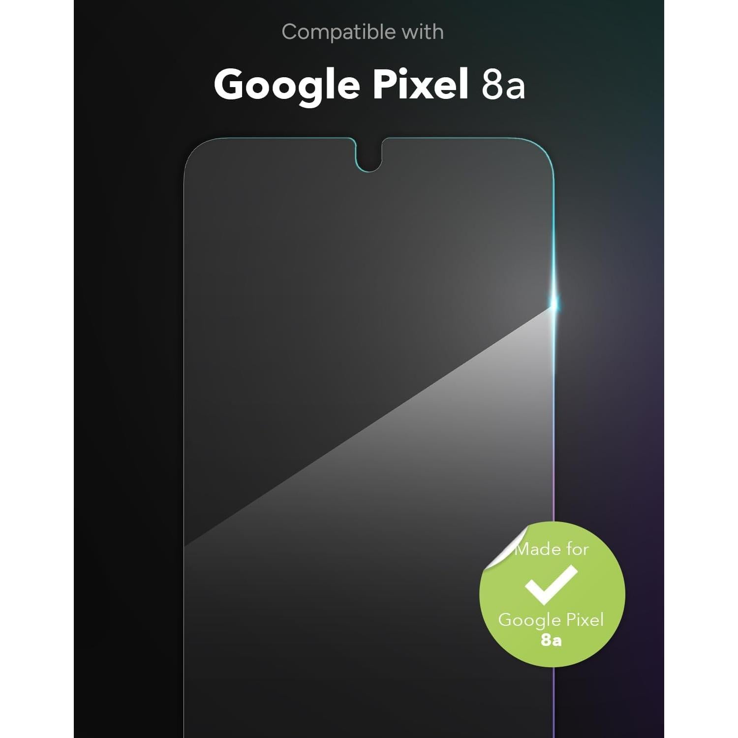 Protector de Pantalla ZAGG Glass Elite para Google Pixel 8a - Vidrio Templado Ultra-Durable