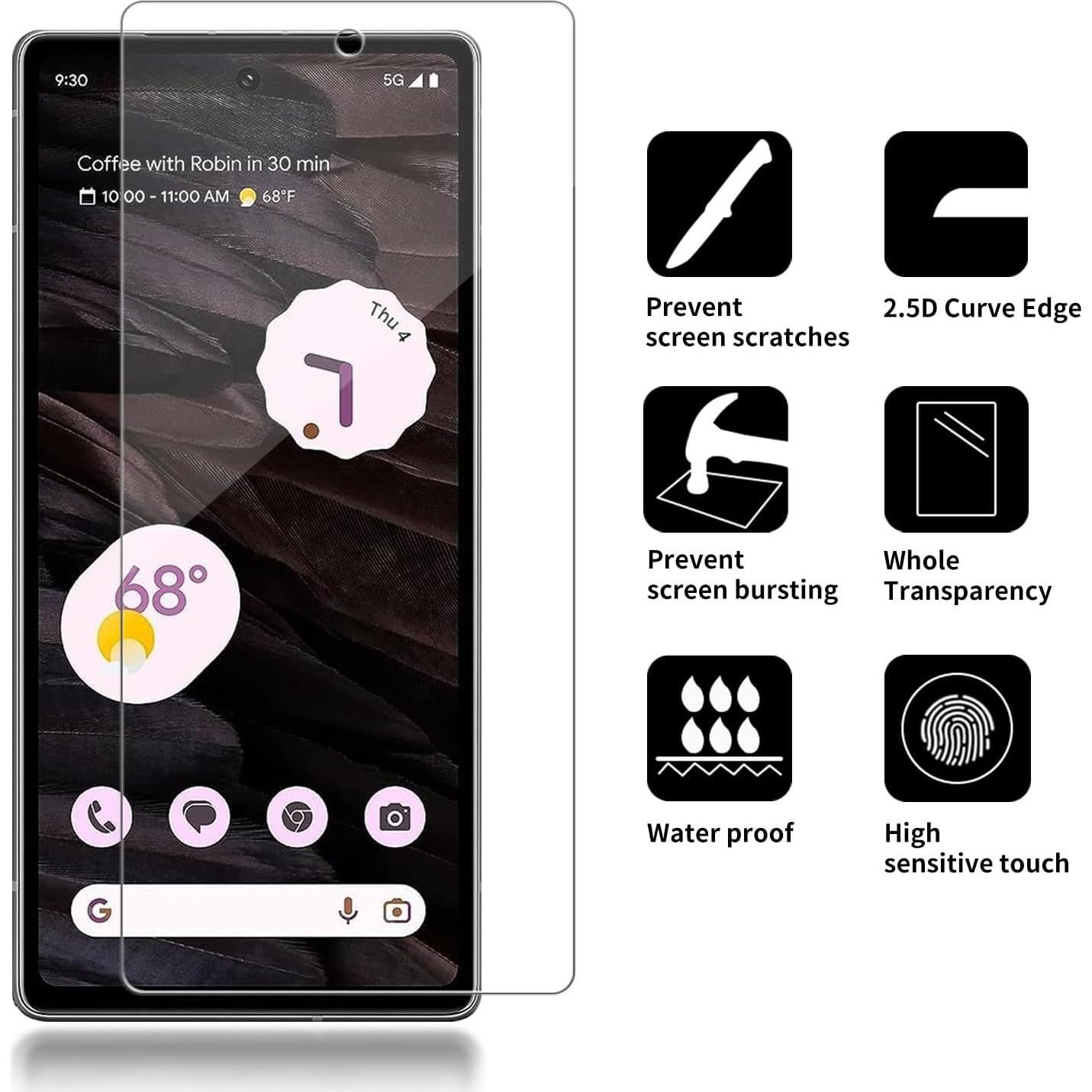 Paquete de 4 Protectores de Pantalla Vidrio Templado iCsapr 9H