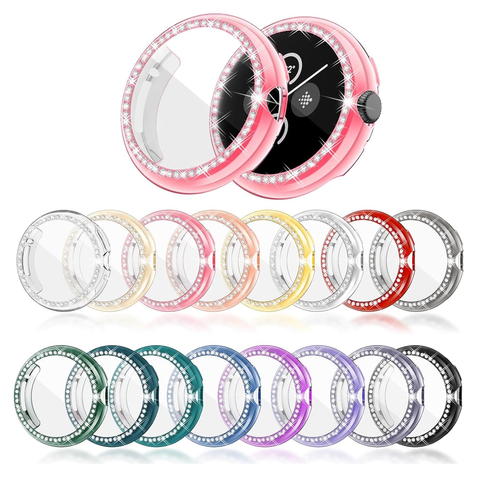 16 Fundas Brillantes YUVIKE para Google Pixel Watch 41mm