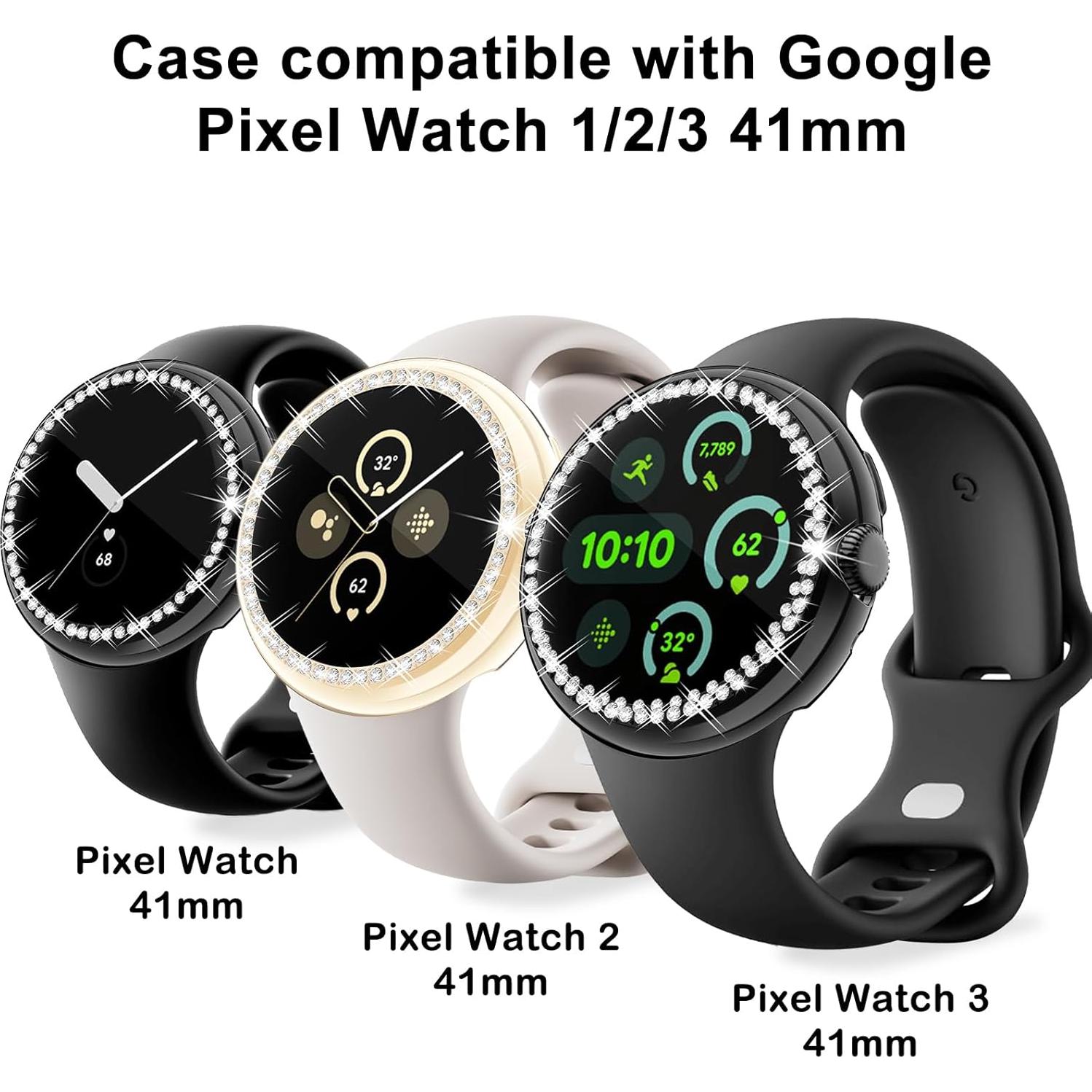 16 Fundas Brillantes YUVIKE para Google Pixel Watch 41mm