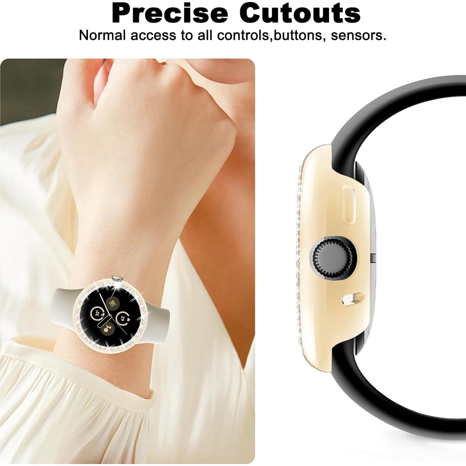 16 Fundas Brillantes YUVIKE para Google Pixel Watch 41mm