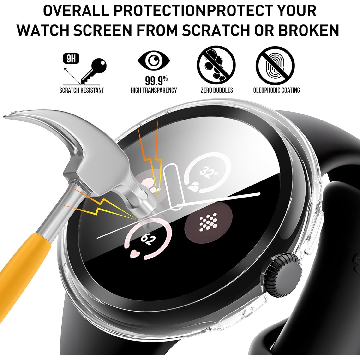 Funda Protectora Suoman para Google Pixel Watch 41mm - 3-Pack