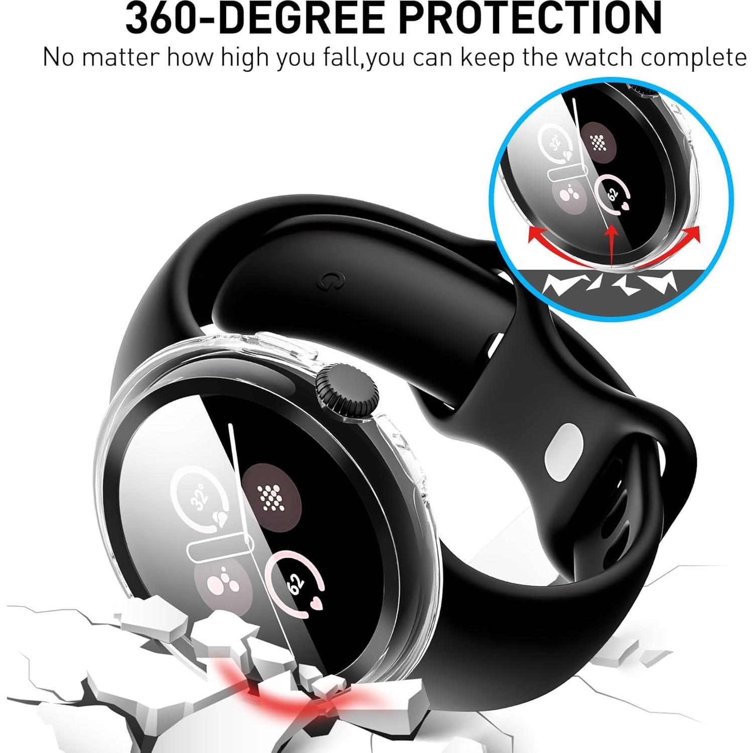 Funda Protectora Suoman para Google Pixel Watch 41mm - 3-Pack