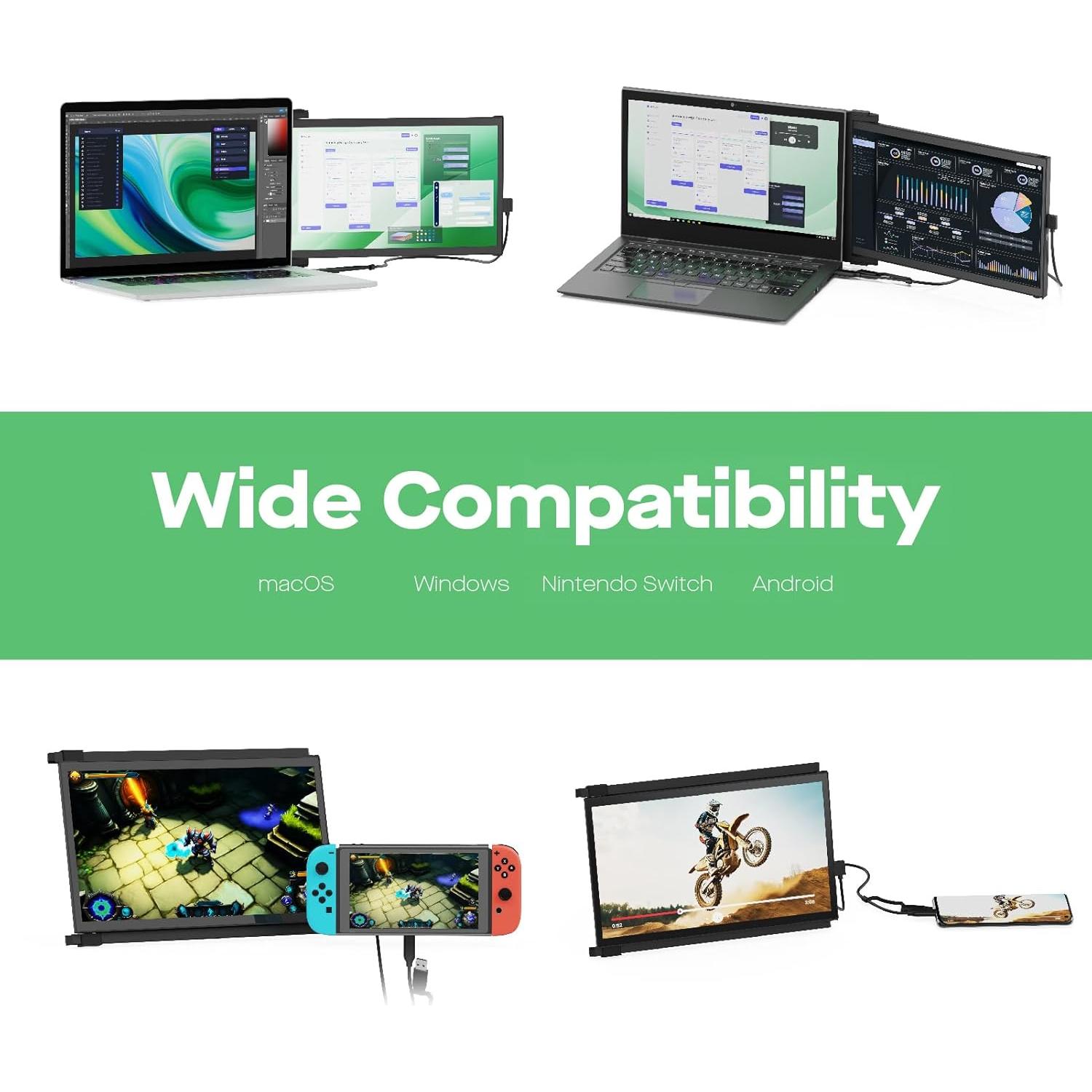 Monitor Portátil Nexus 14.1" HD IPS 1080P USB-C HDMI