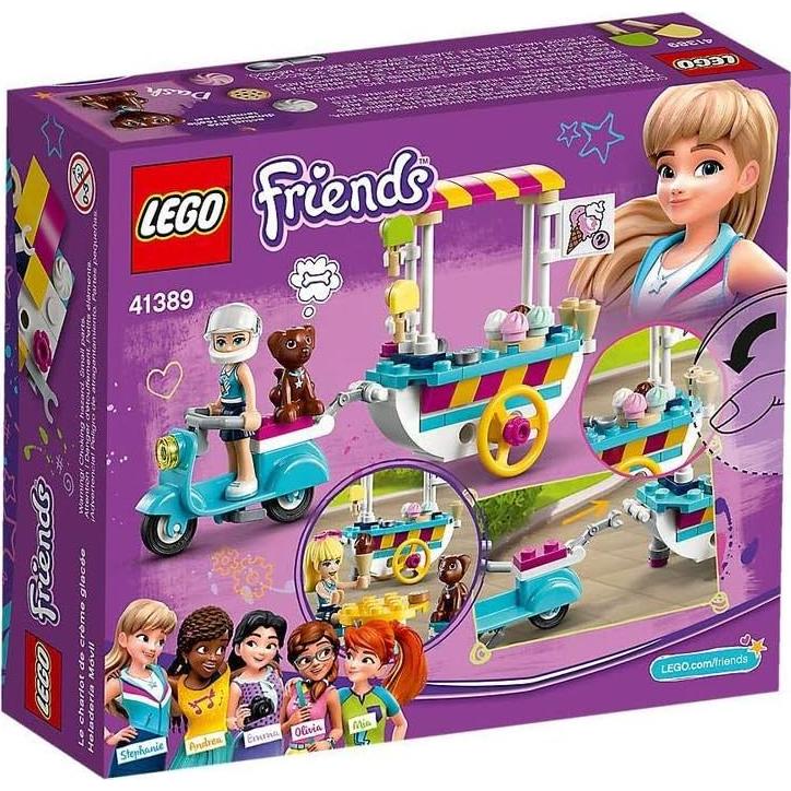 Friends Ice Cream Cart 41389 Building Kit, Featuring Friends Stephanie Mini-Doll, New 2020 (97 Pieces)