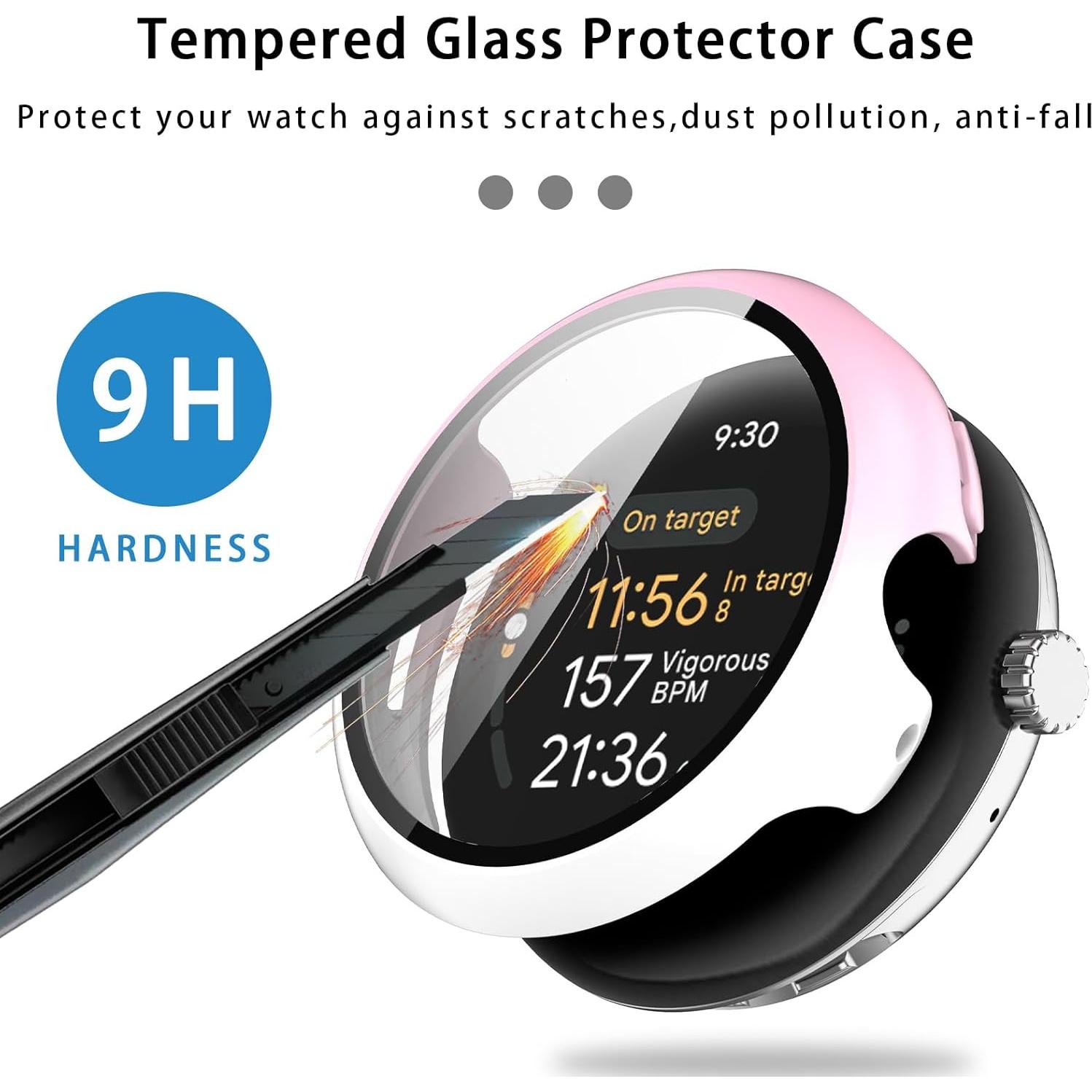 Paquete de 4 fundas para Google Pixel Watch 3 45mm Eiavike