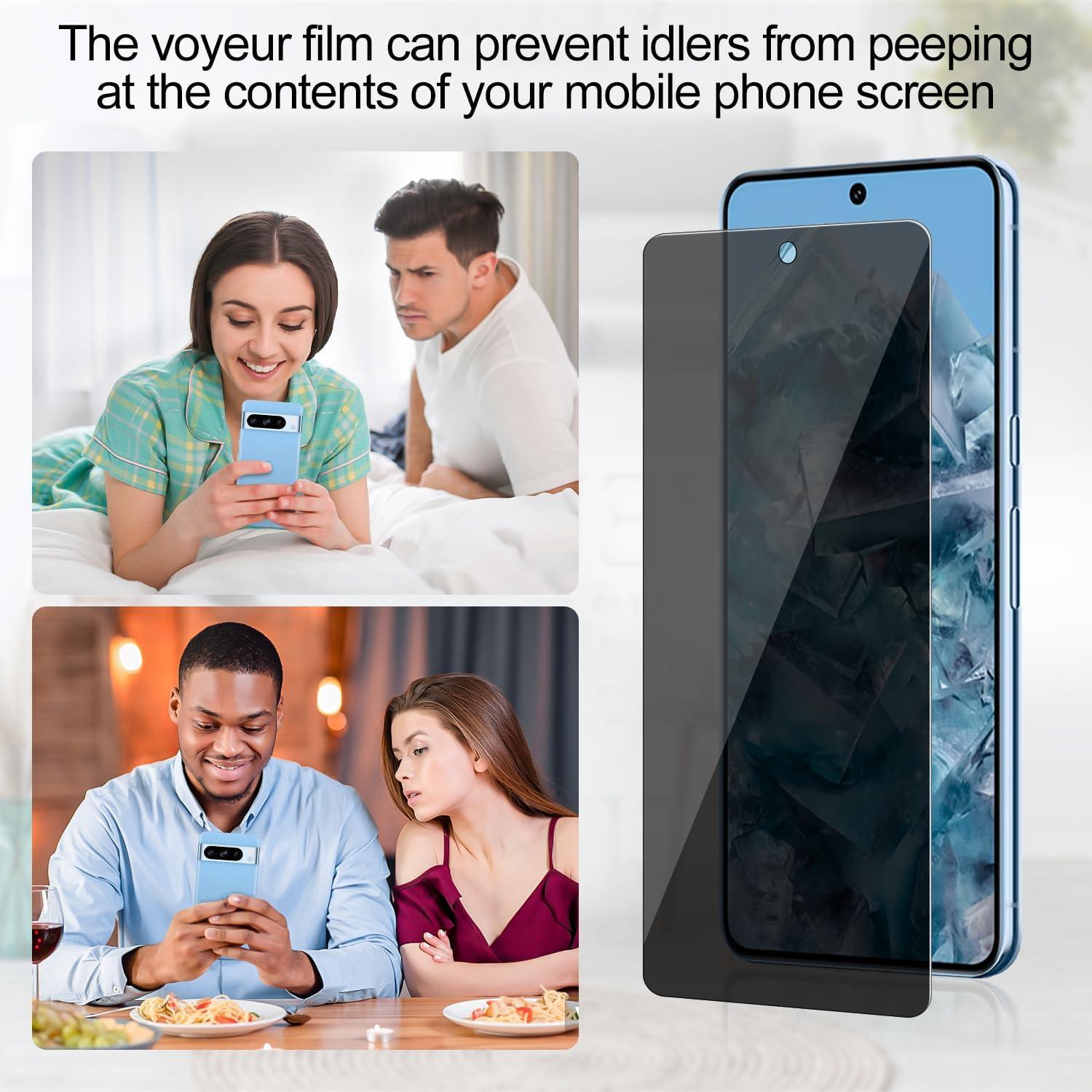 Protector de Pantalla Privado 3 Pack Lokyoo para Google Pixel 8 Pro