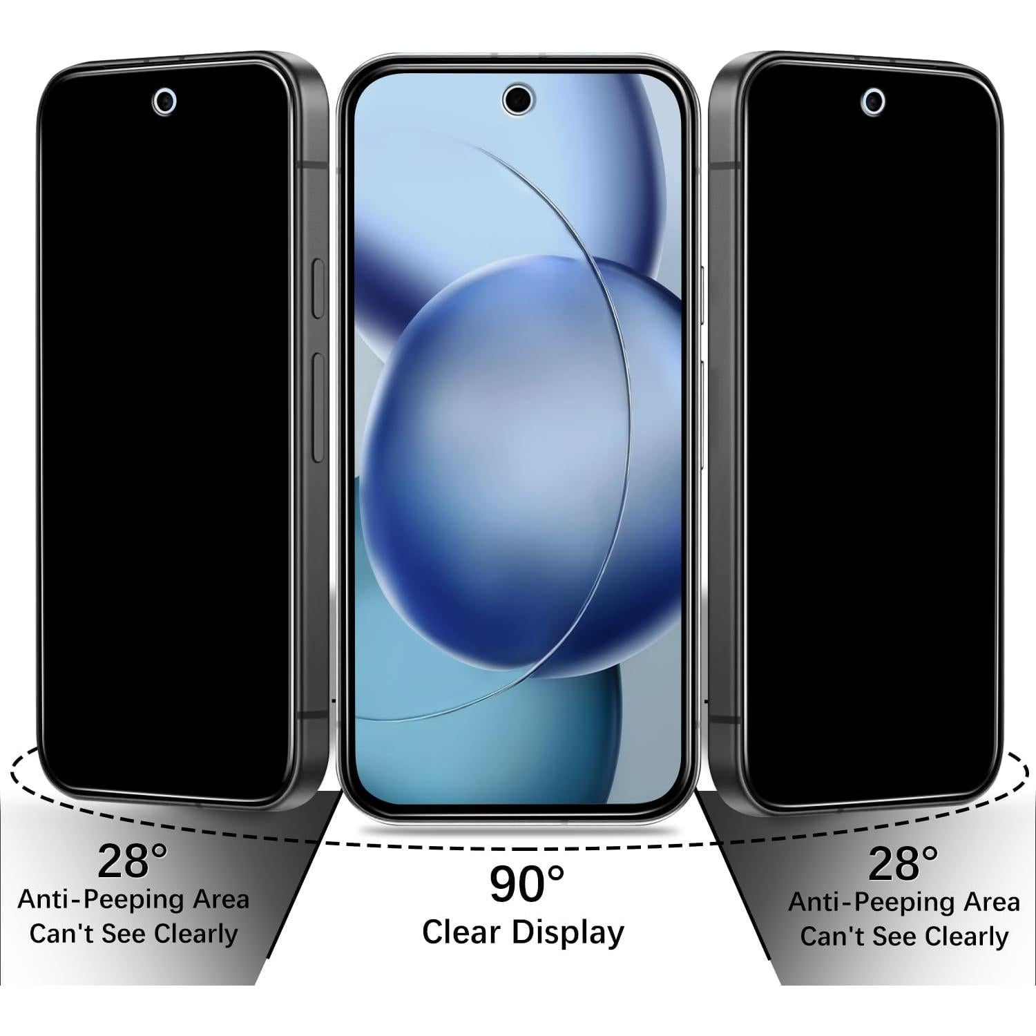 Protector de Pantalla Privado Bencuku para Google Pixel 9A