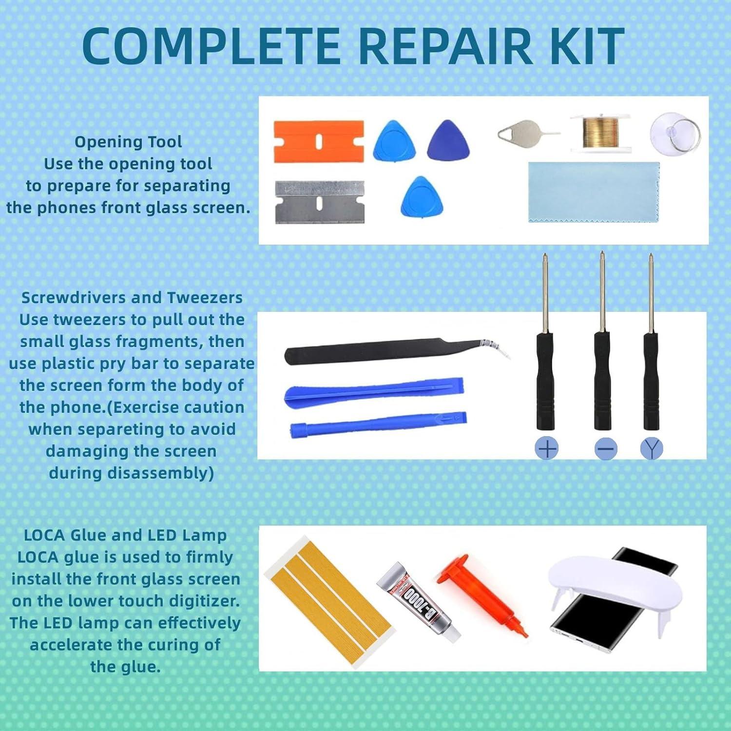 Kit de Reemplazo de Vidrio Frontal UYGHHK para Google Pixel 6A