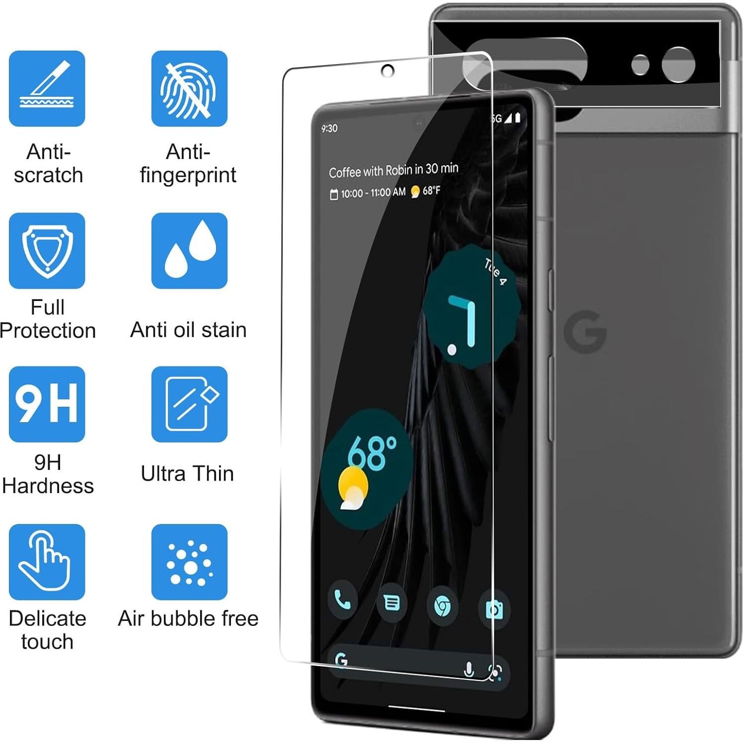 Protector de Pantalla Vidrio Templado AVOAR para Google Pixel 7 6.3"