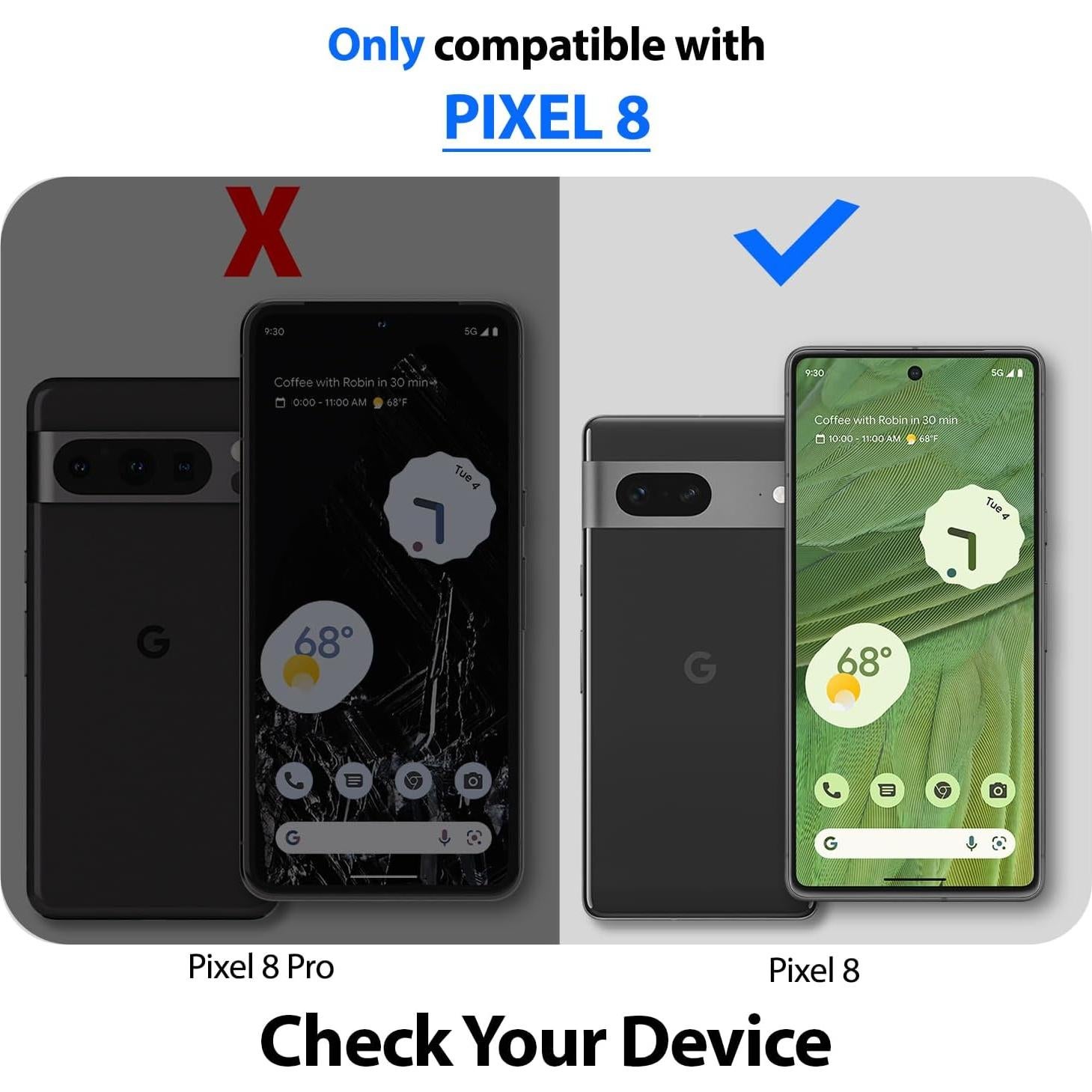 Protector de Pantalla Vidrio Templado Dome Glass para Google Pixel 8 - 2 Pack