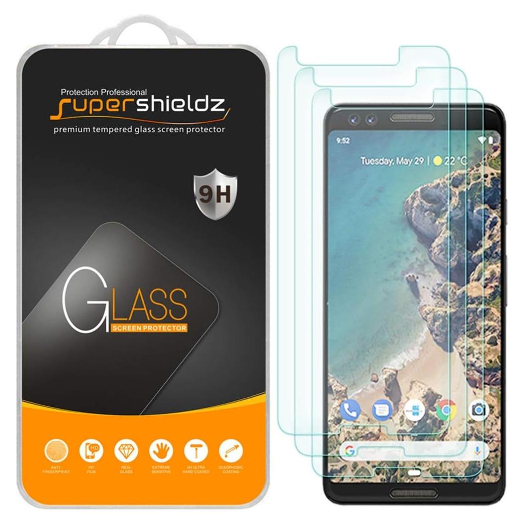 Protector de Pantalla Vidrio Templado Supershieldz para Google Pixel 3 - 3 Unidades