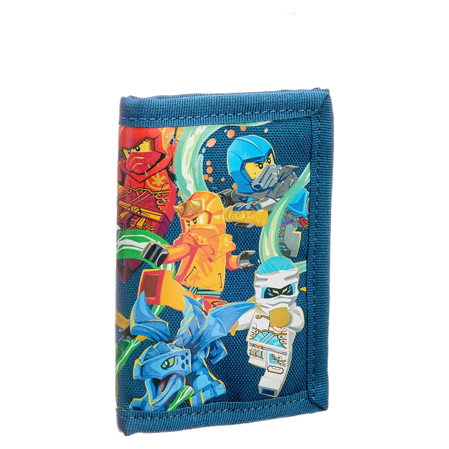 LEGO Trifold Wallet, Kids Unisex Wallet for Boys and Girls, with Clear ID Window, Card and Cash Pockets and Secure Hook and Loop Closure, Stronger Together
