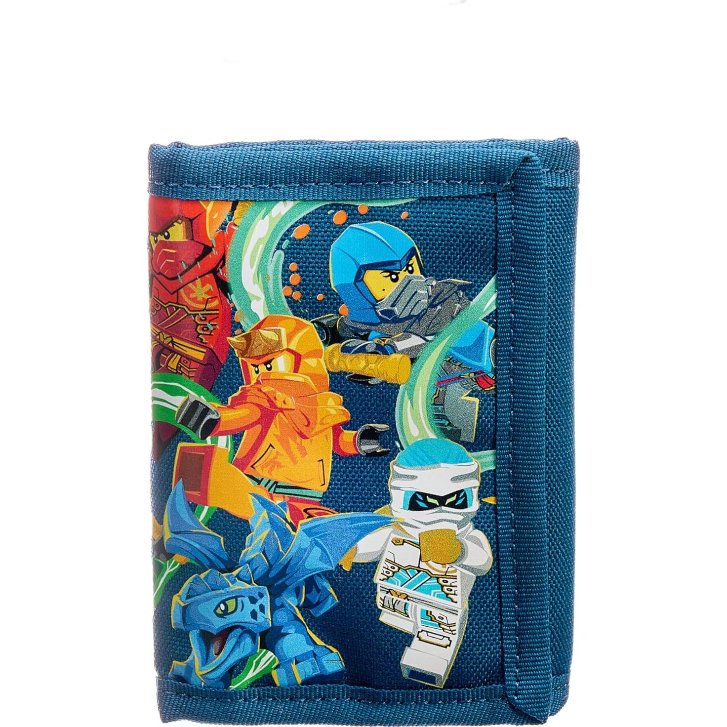 LEGO Trifold Wallet, Kids Unisex Wallet for Boys and Girls, with Clear ID Window, Card and Cash Pockets and Secure Hook and Loop Closure, Stronger Together