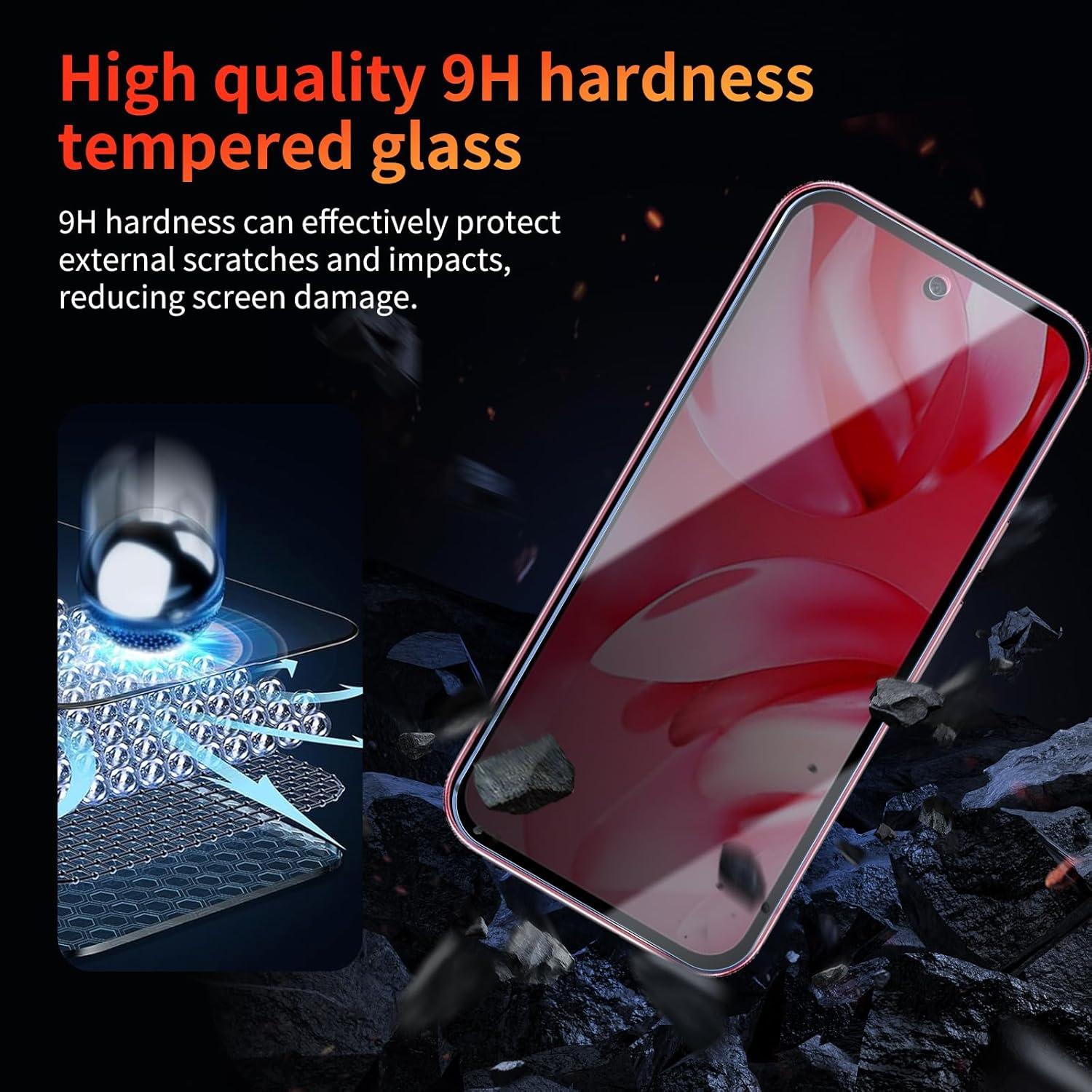 Protector de Pantalla Privado YUXINDZ para Google Pixel 9A - 3 Piezas Vidrio Templado 9H