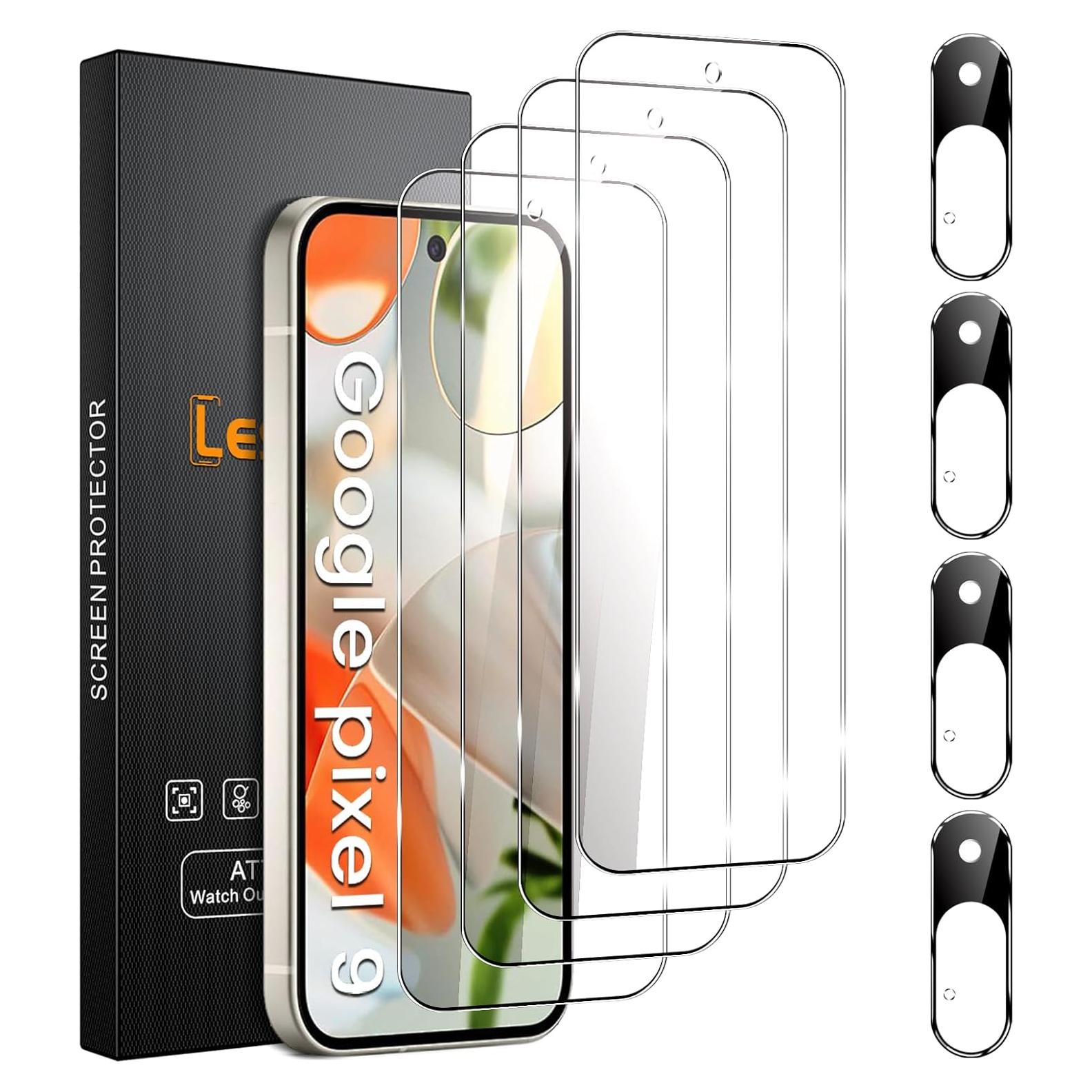 Paquete de 4 Protectores de Pantalla y Lente para Google Pixel 9