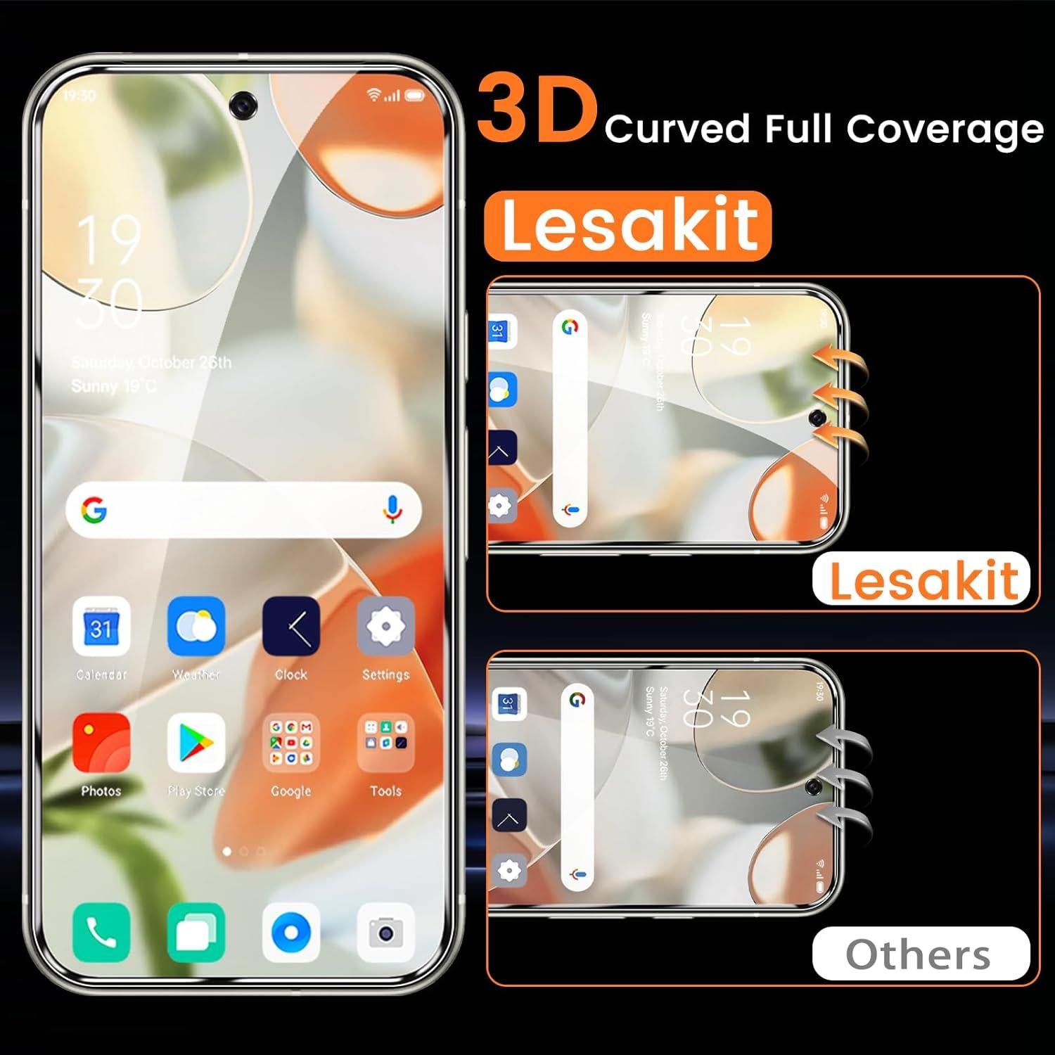 Paquete de 4 Protectores de Pantalla y Lente para Google Pixel 9