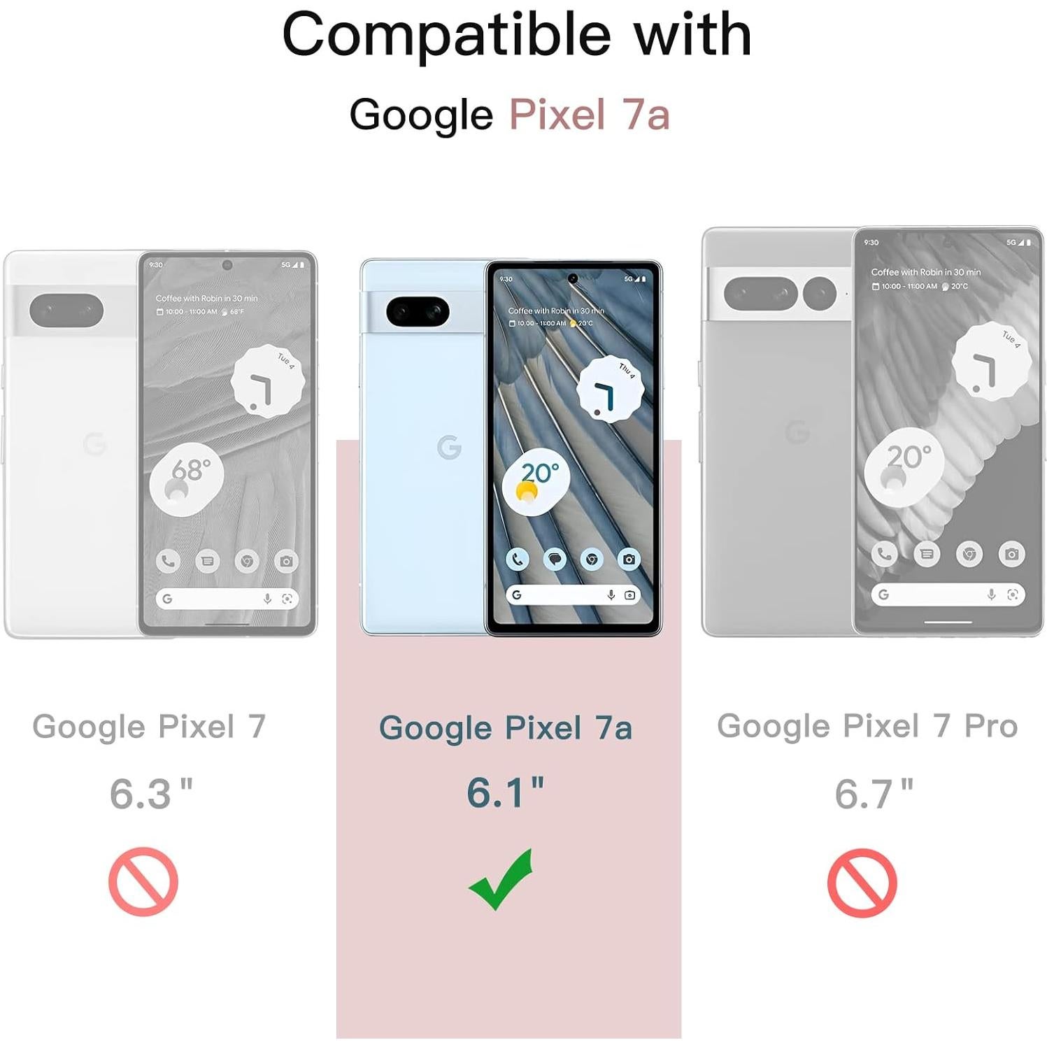 Protector de Pantalla JETech para Google Pixel 7a 6.1" HD