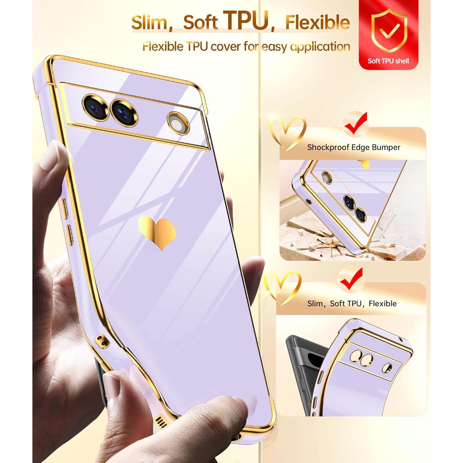 Funda TPU LeYi para Google Pixel 7A con protector de pantalla